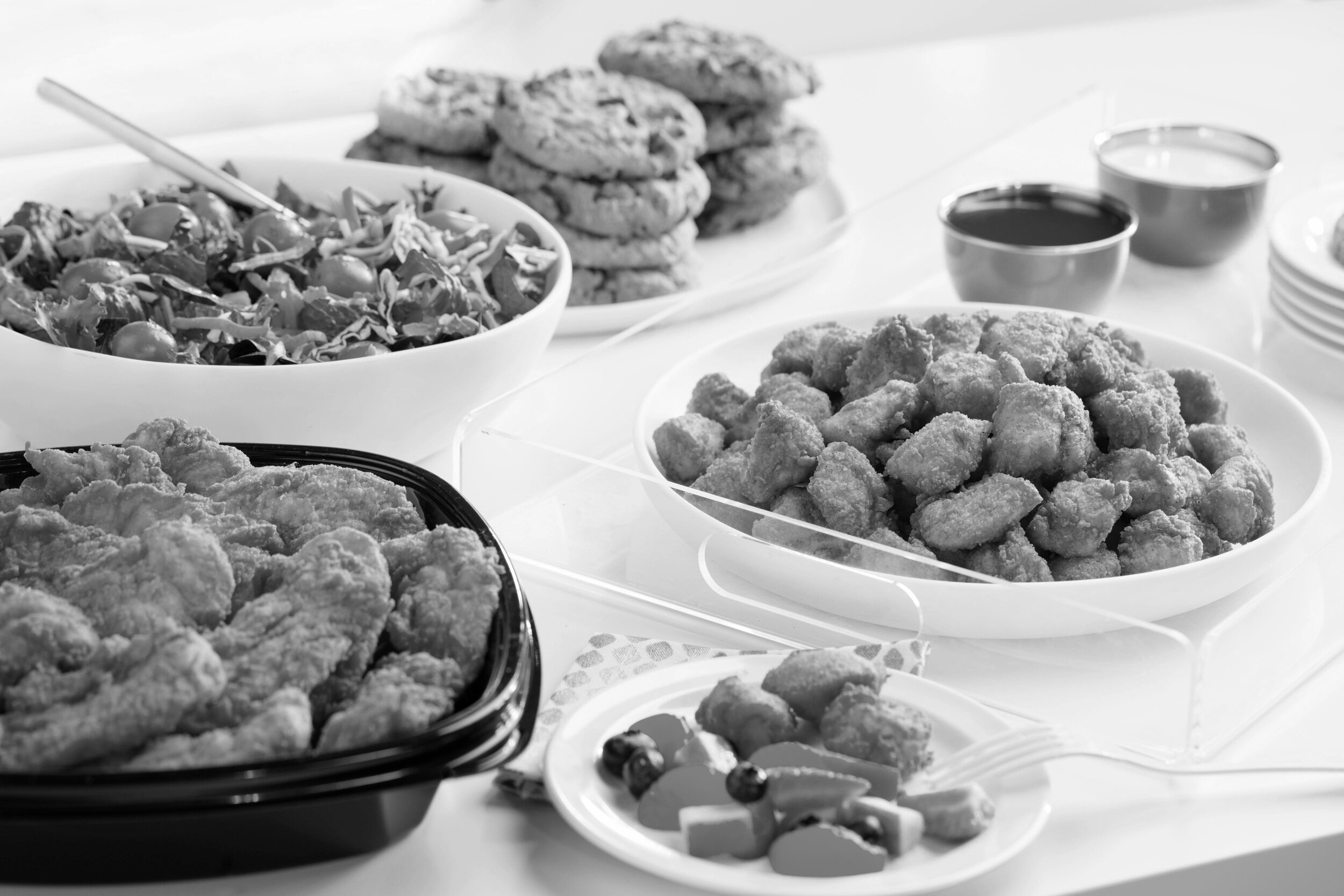 Chick-fil-a catering nuggets, strips and cookies