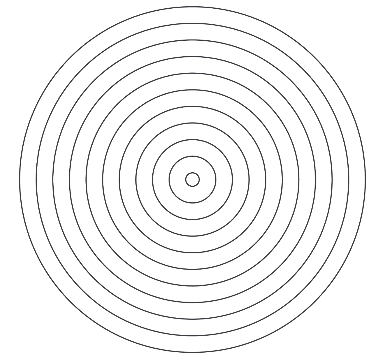 A black background with concentric circles faintly visible in the center.