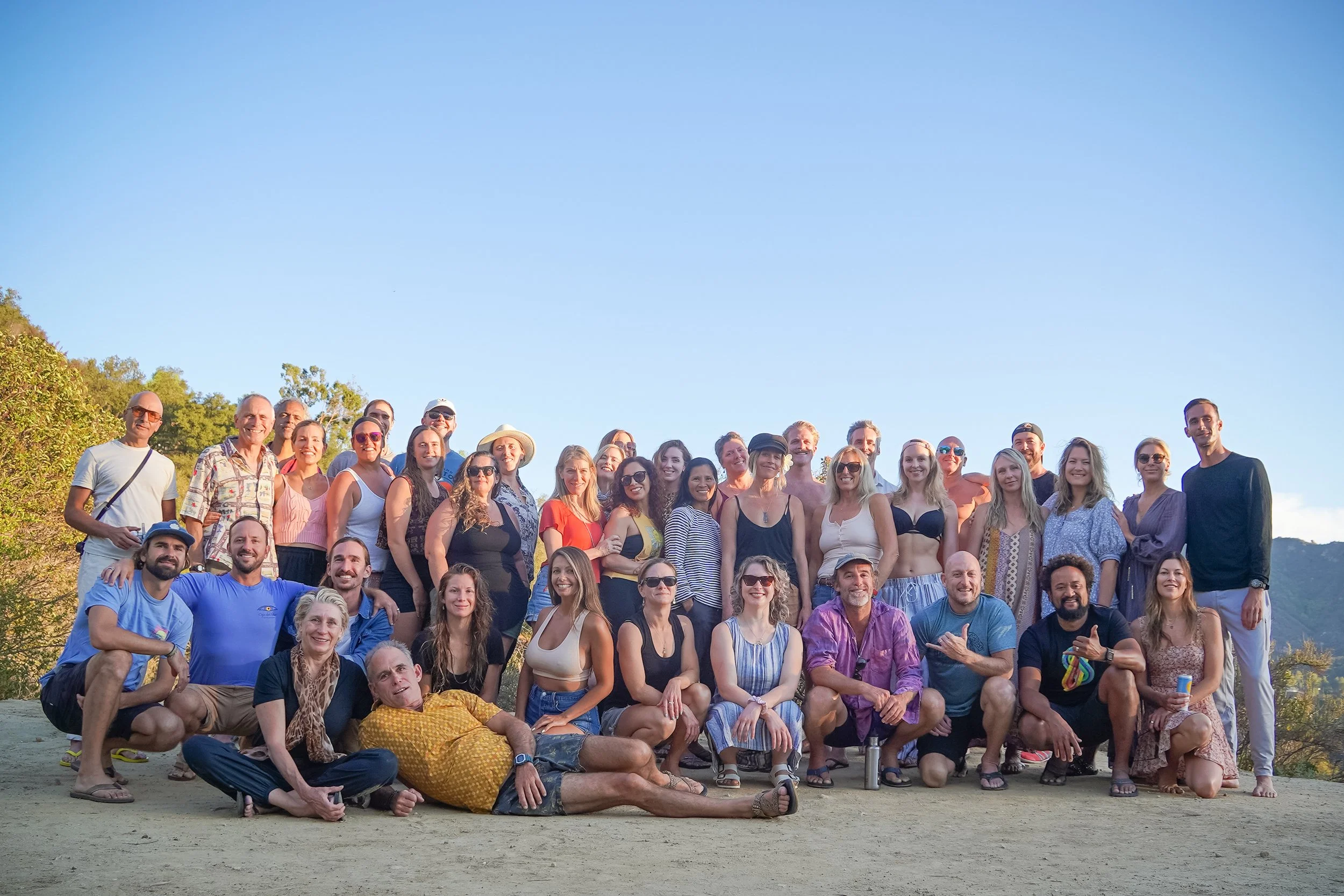 Retreat group in Topanga, CA in 2021.
