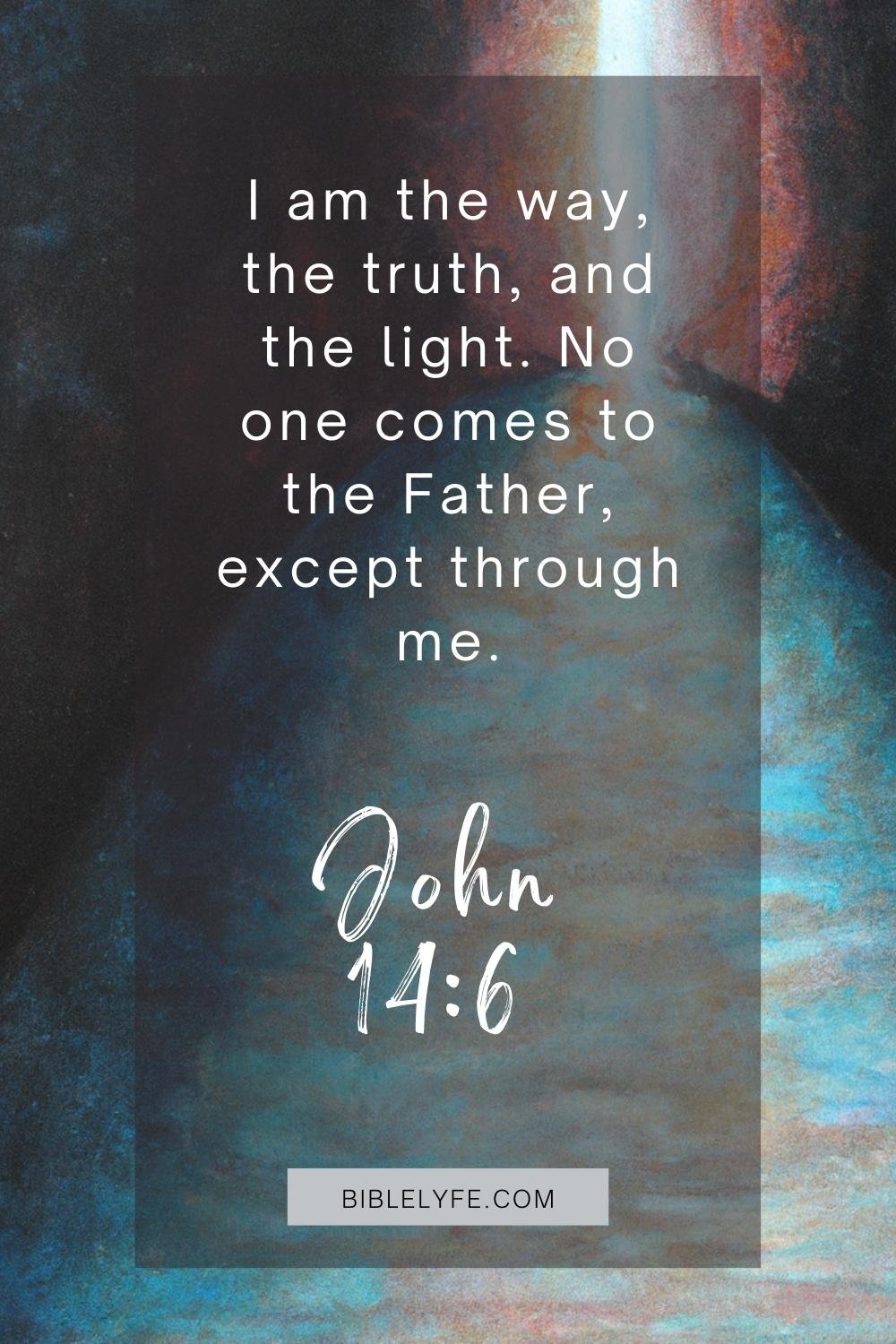 Poster Bíblia Cristã Verse Jesus Way Truth Life