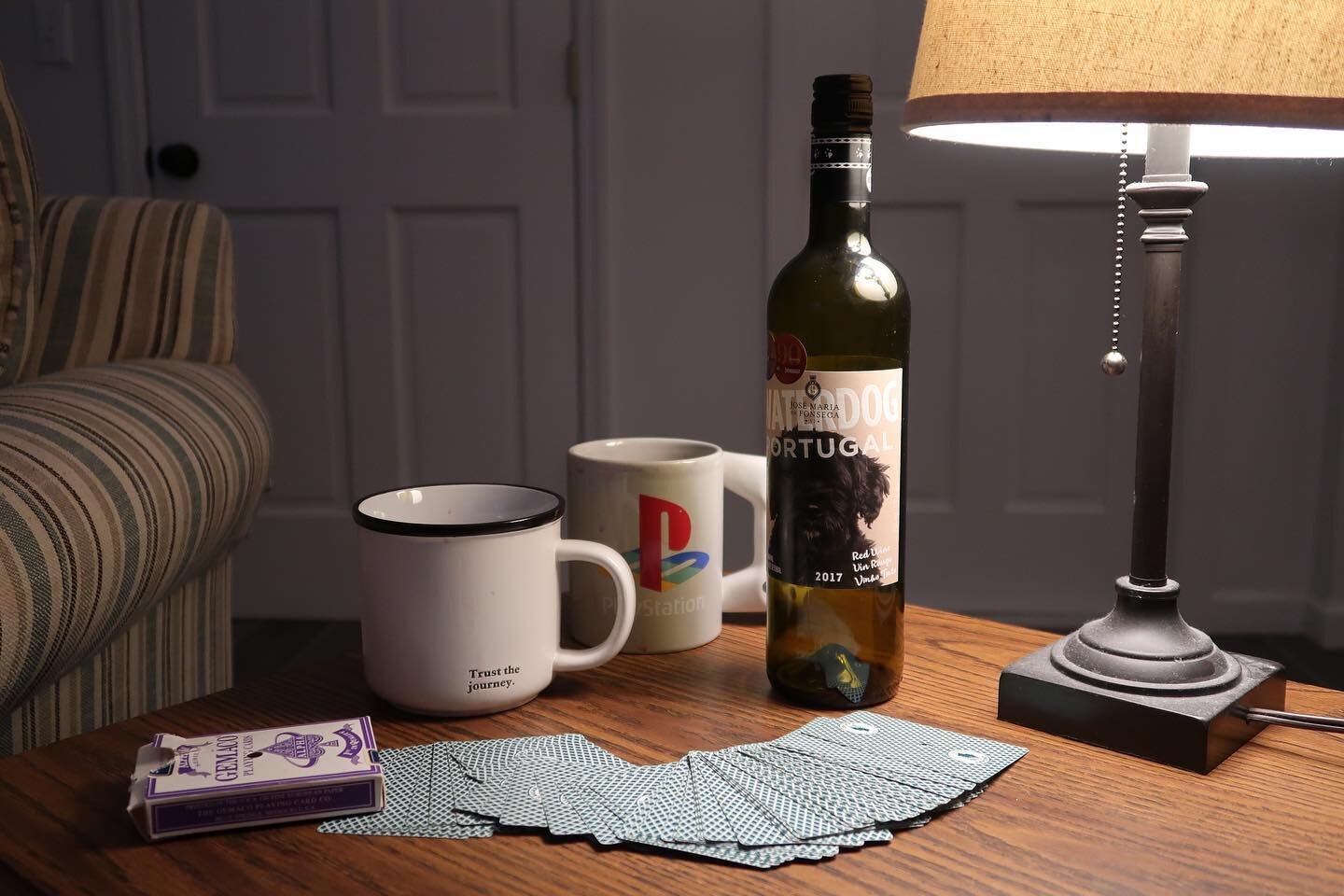 Desperate times call for desperate measures&hellip; #mugwine 
.
Card games, wine, but no wine glasses means getting out the coffee mugs and repurposing them 😄
.
#winewednesday #redwine #wineandcards #wineloversclub #winestories🍷