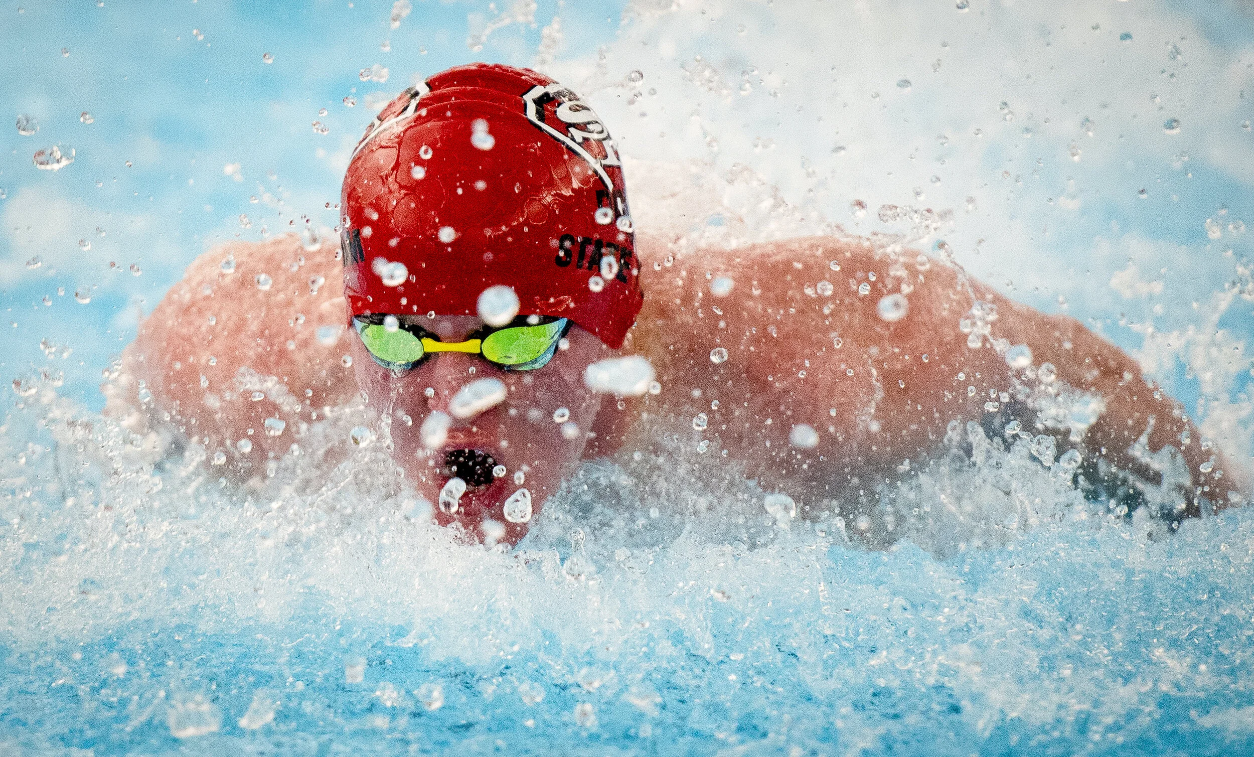Spanish Fork's Brendan Jensen competes as the third leg in the men's 200-yard medley relay during the UHSAA 4A State Swimming Championships held Saturday, Feb. 9, 2019, at Brigham Young University's Richards Building pool in Provo, Utah.