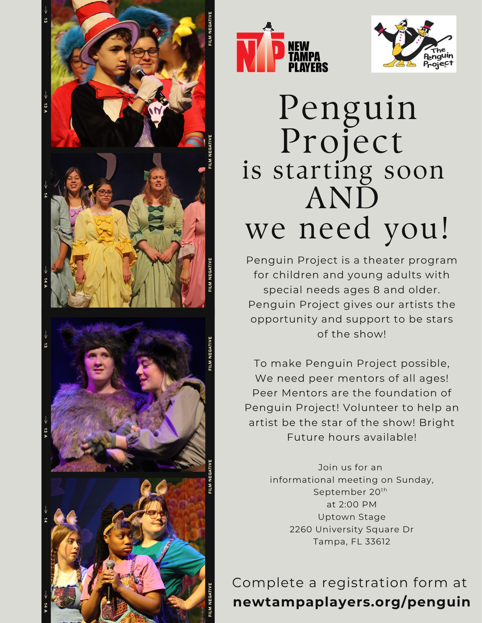 Penguin Project Music Man Flyer - Peer Mentors
