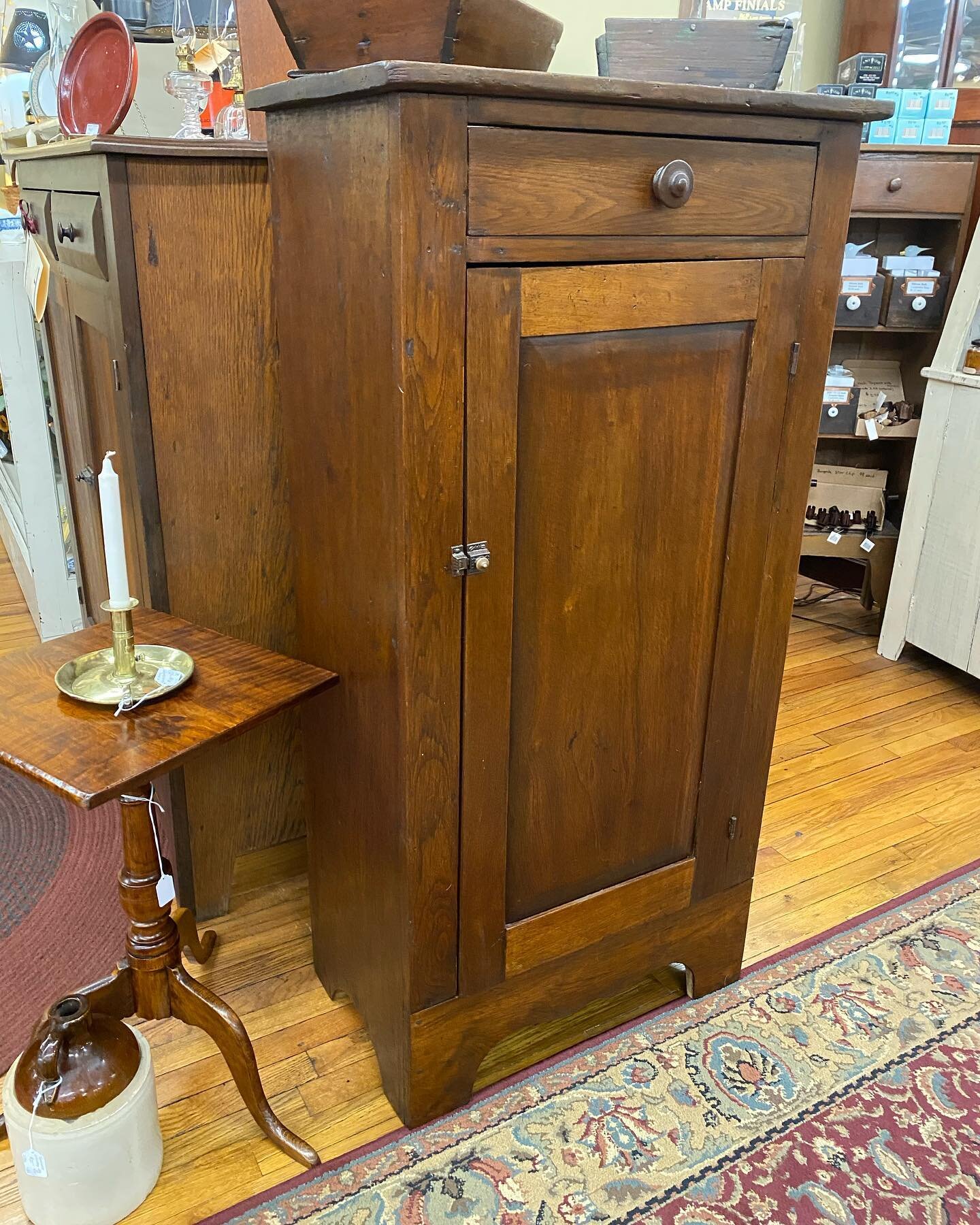 Walnut chimney cupboard&hellip;. Circa late 1800s&hellip;. Offered by The Antique Market in Clinton Tennessee!! Layaway now for fall decorating&hellip;.