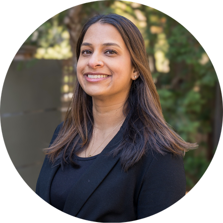 A headshot of Sana Khan.