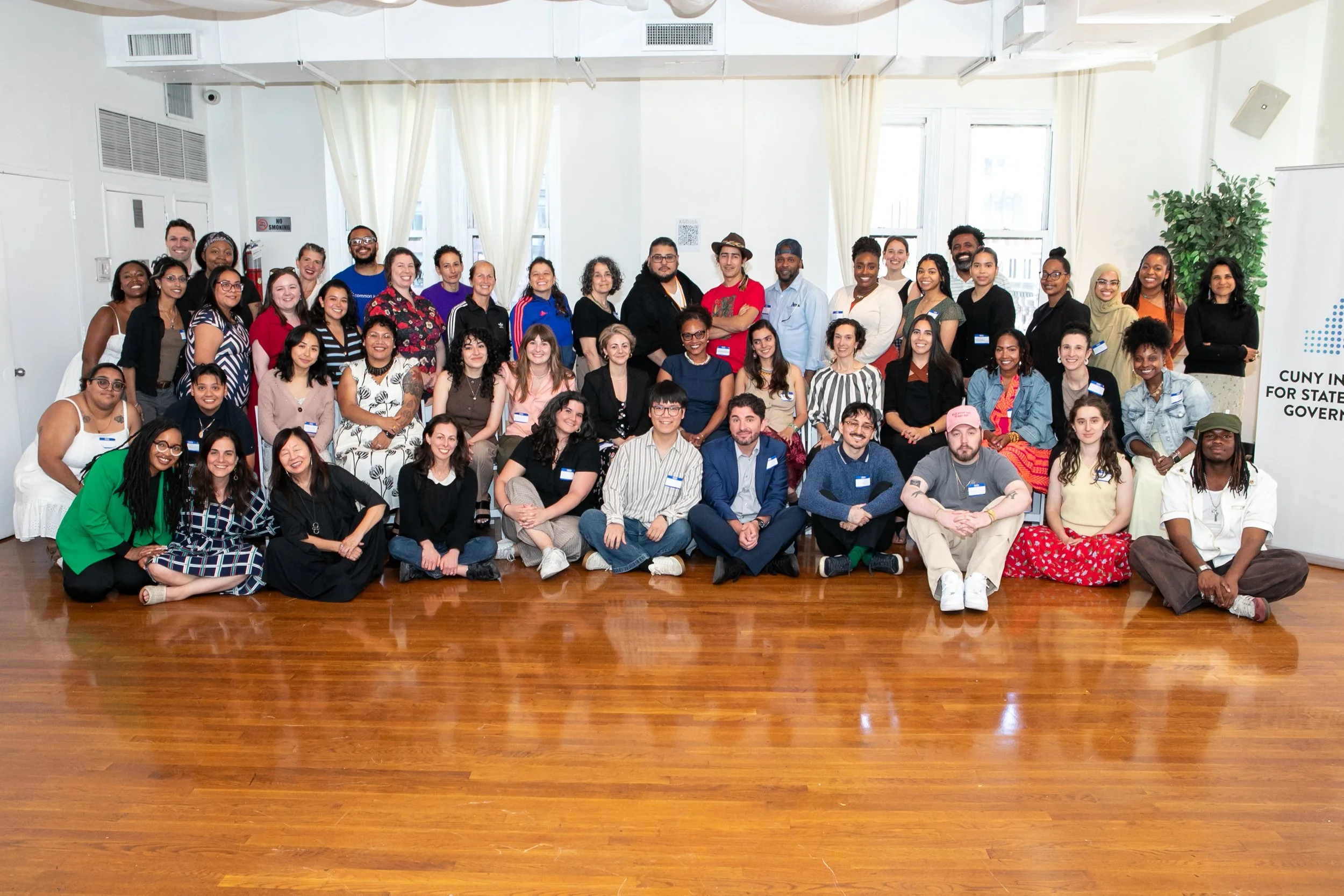 The Community-Based Restorative Justice grantees gather together for their second year-end celebration.