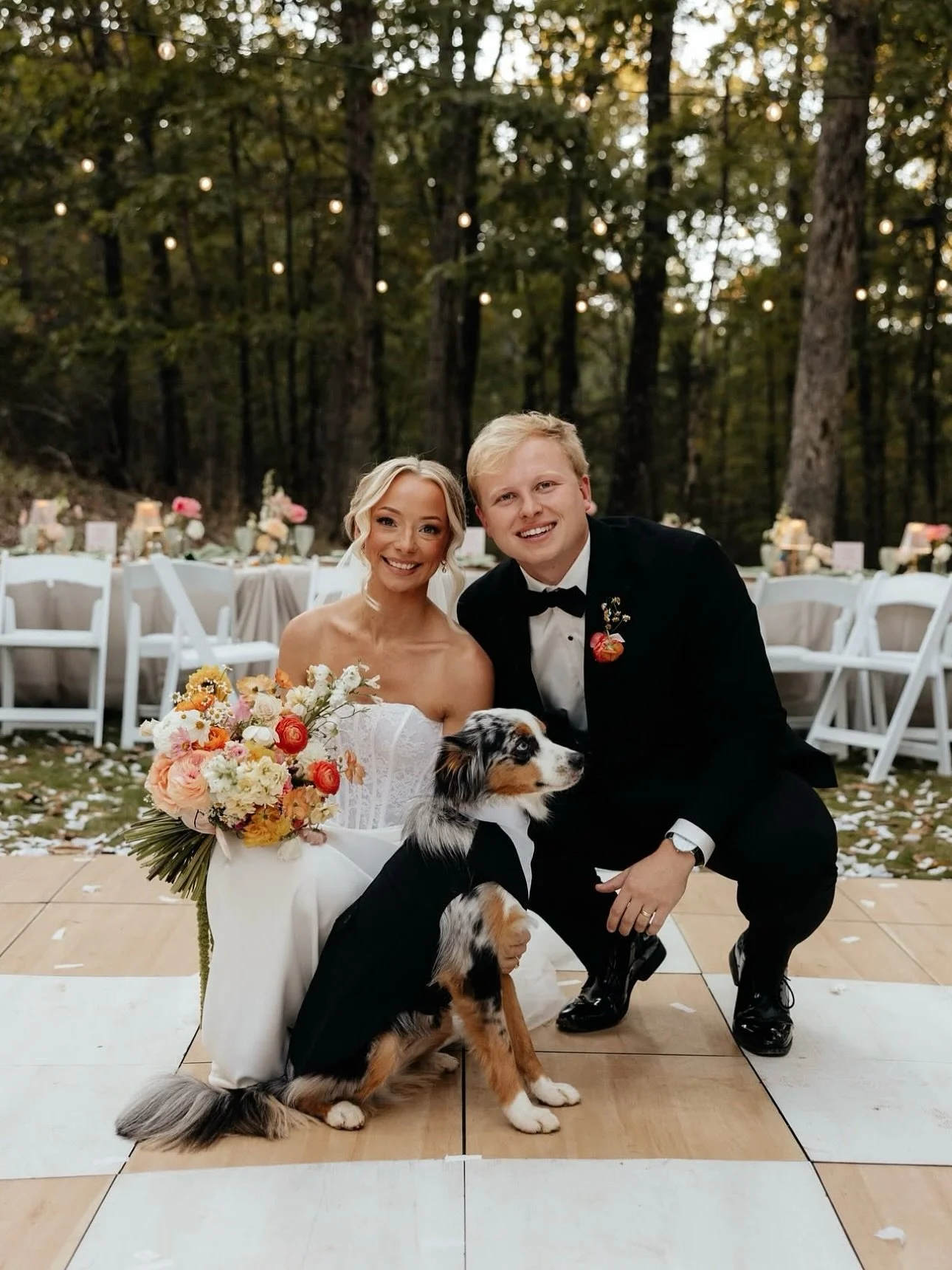 Nothing makes us happier than pups at a wedding!✨ And how incredible did this beautiful bride looked in the Mack gown by @madewithlovebridal?!

Photographer: @hannahvandiverphotography
Bride: @jennapautler 
Video: @k.dawnfilms
Content: @izzyweddingco
