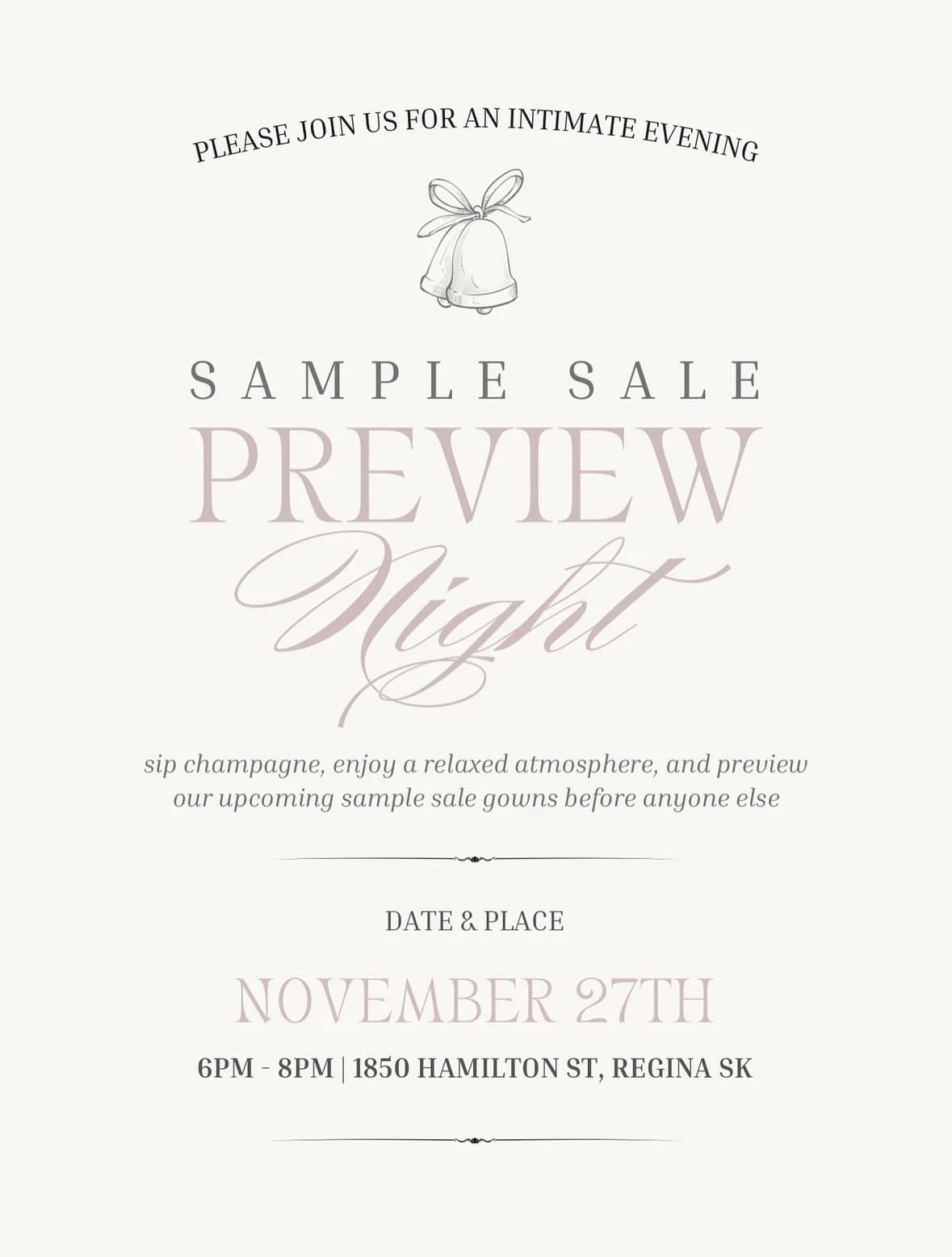 Saskatoon Sample Sale- Preview