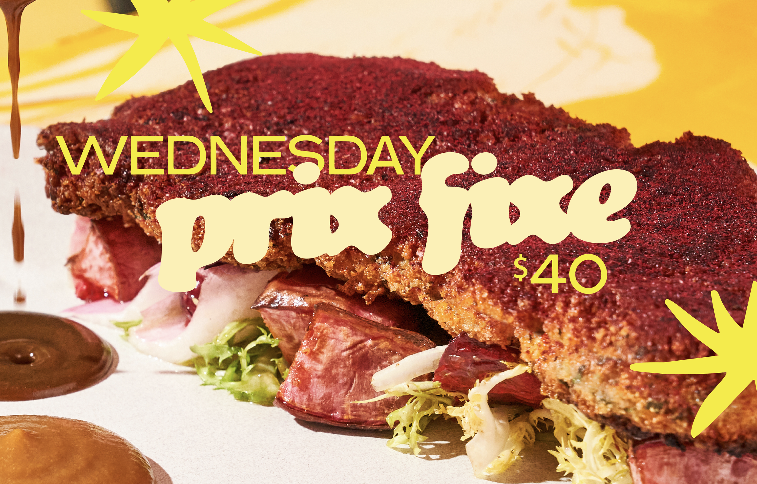 Wednesday $40 Prix Fixe Night