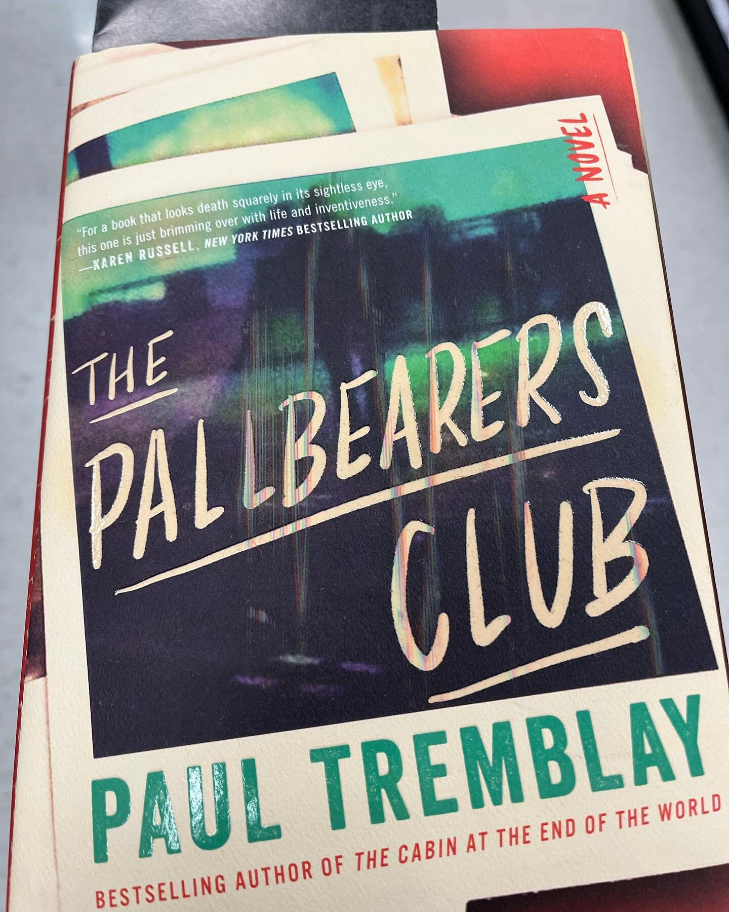 Tonight&rsquo;s in-line-at-the-CVS reading - The Pallbearers Club, @paulgtremblay. The pharmacy. Always a good place to laugh out loud.