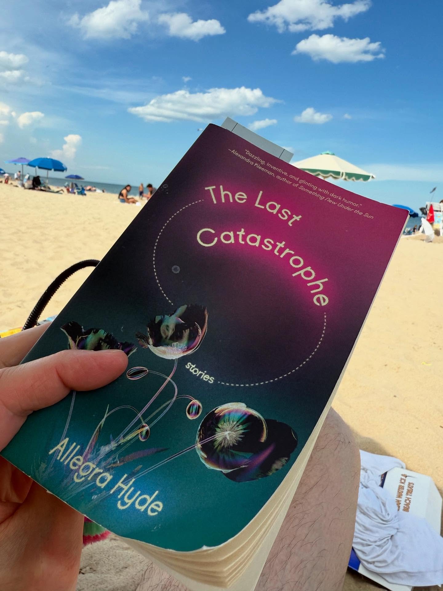 Beach read. The Last Catastrophe, @allegrahyde 

What&rsquo;s it about? I was asked.
It&rsquo;s about us, I said. 

#writersofinstagram 
#writing