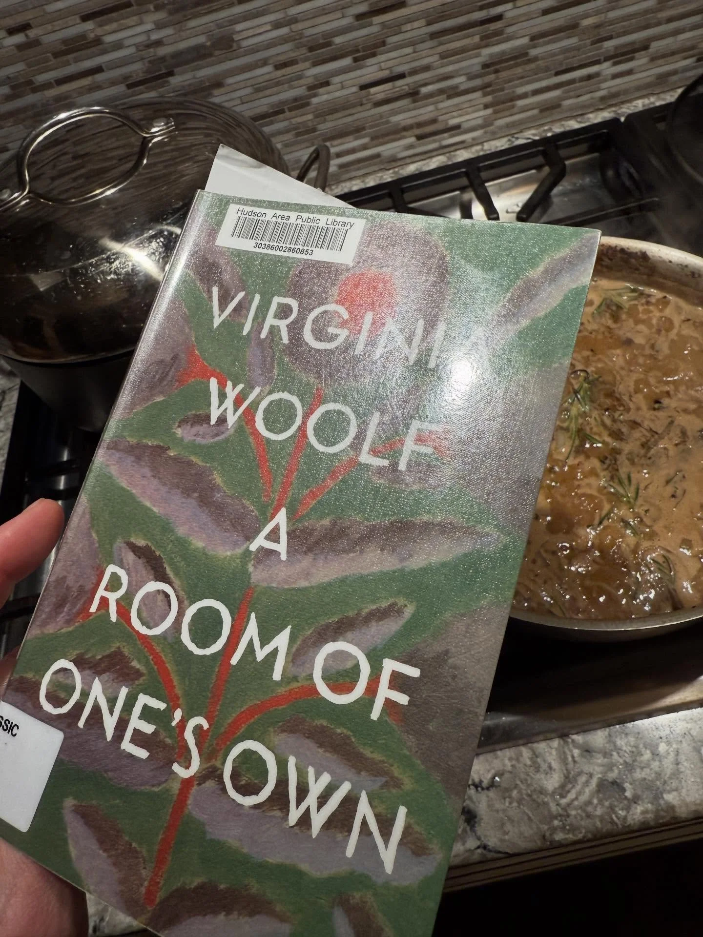Writing a story about Virginia Woolf, hence this during meal-prep reading. A Room of One&rsquo;s Own. The Voyage Out is next.
