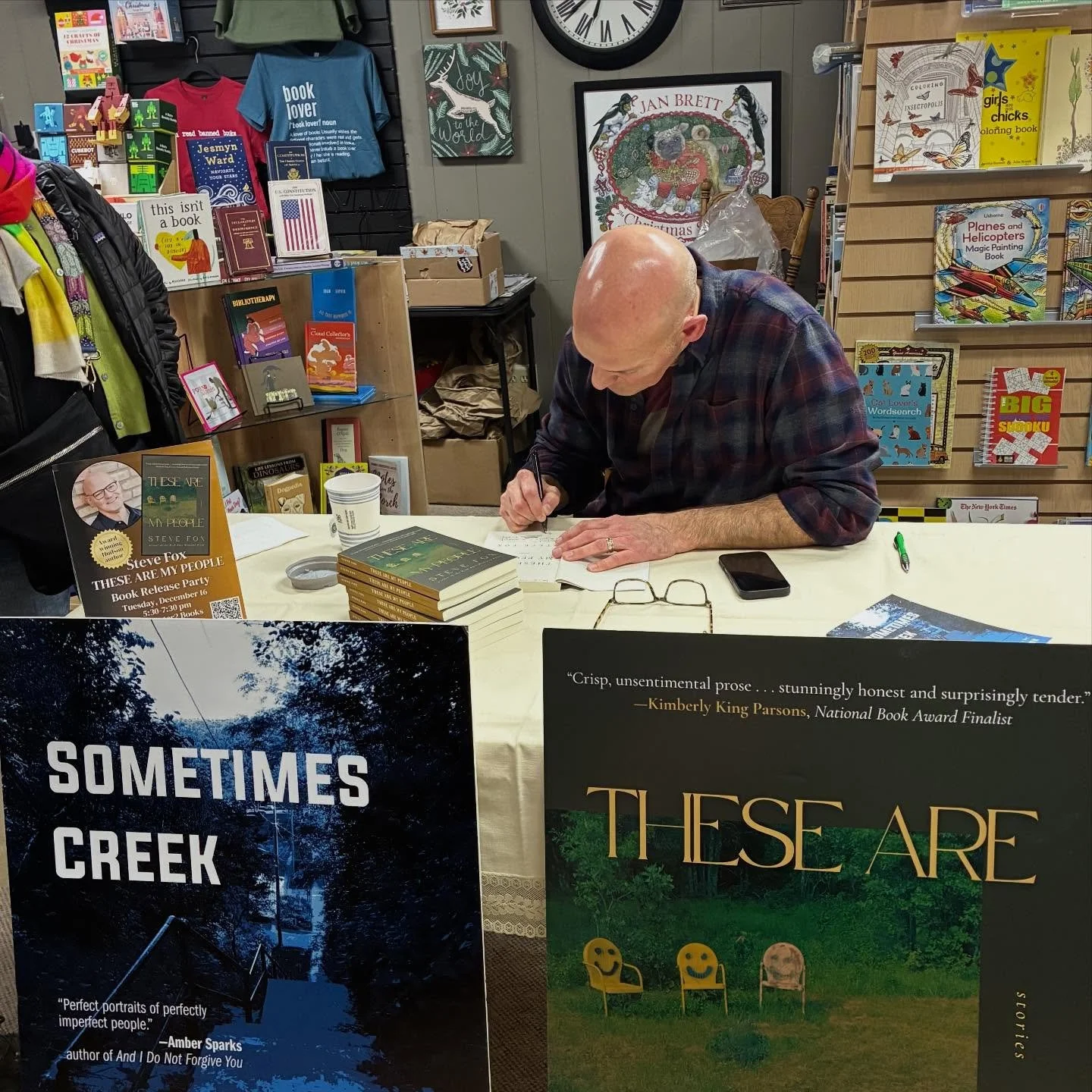 The only thing greater than my hair is my books. 
What a wonderful event at @chapter2bookshudson to celebrate the release of These Are My People, out now from @cornerstone.press. Thank you to all who came from far and wide to be there.