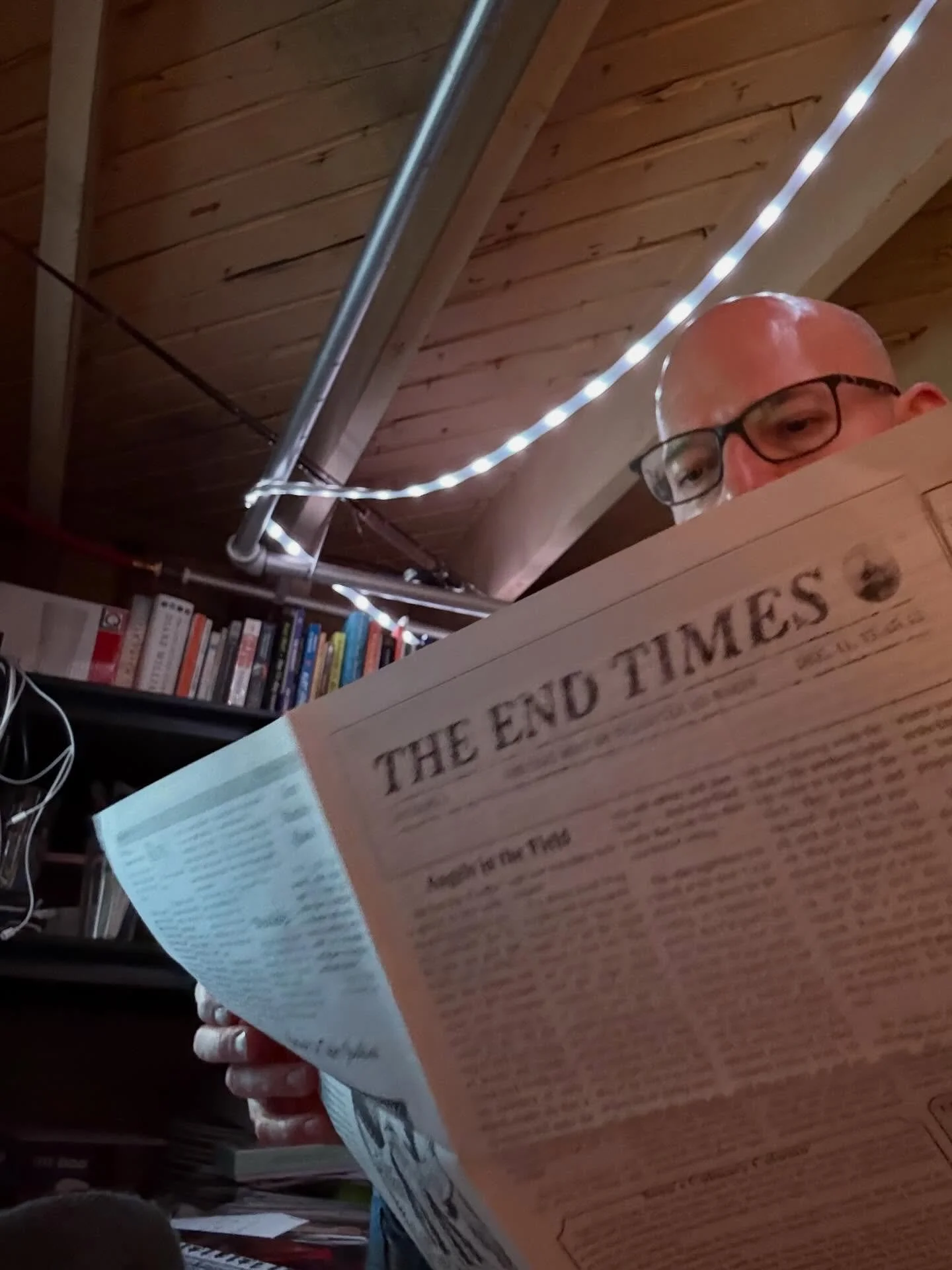 From the bunker, staying current. 
@benjamin.percy