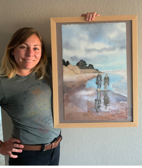 gift for Hanna & Peter who are in the painting, not for sale