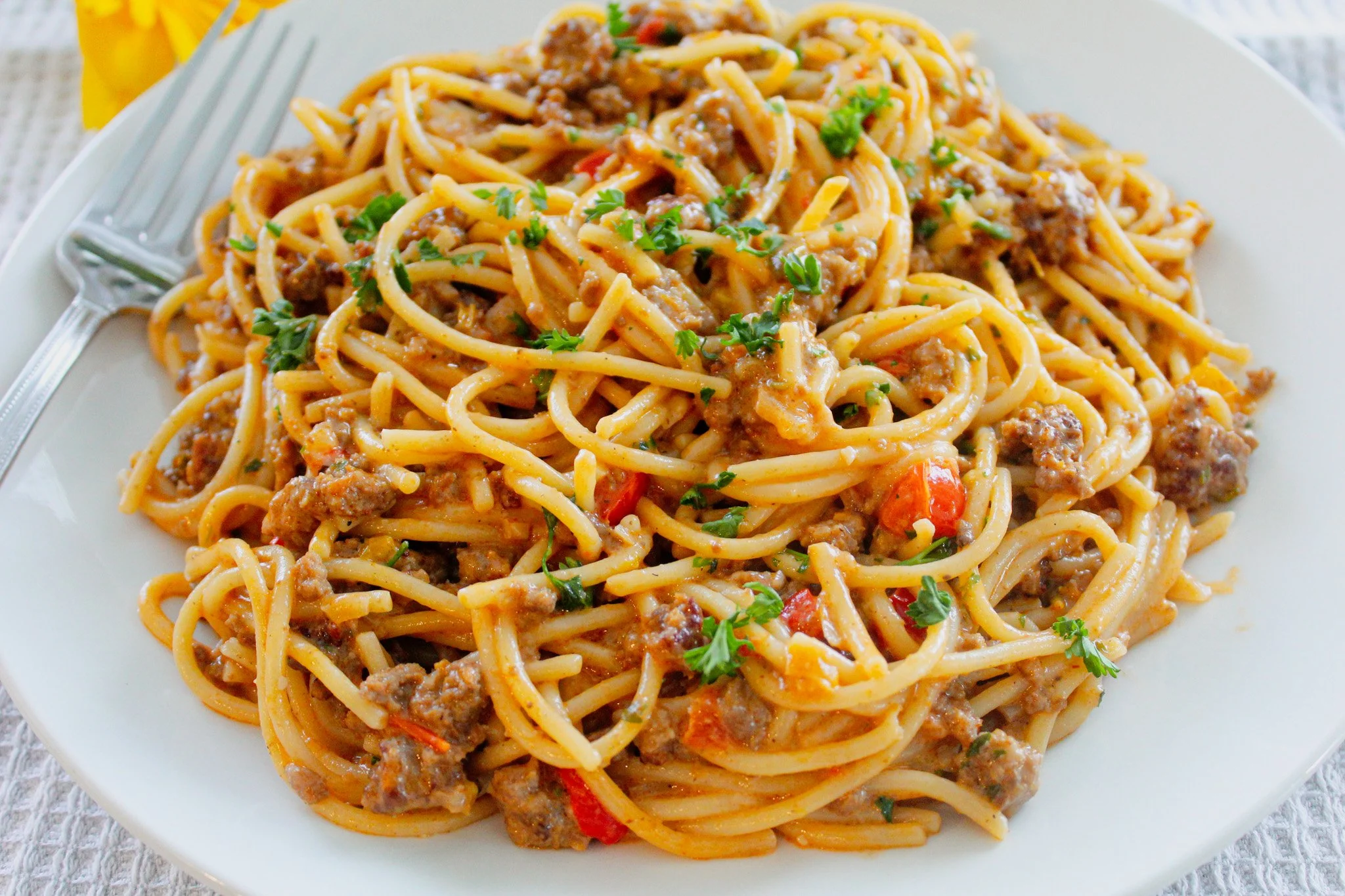 Creamy Dirty Spaghetti