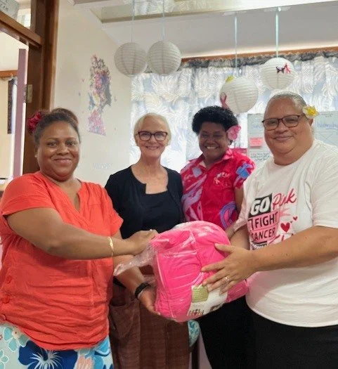 It's always a great time to express our support through our donation of reusable cloth sanitary pad packs for the amazing team at the Fiji Cancer Society, who do an exceptional job of providing assistance. Perina and I were delighted to reconnect wit
