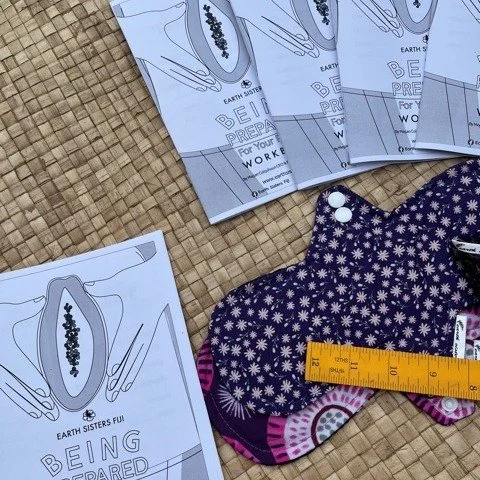 "Are you Prepared for your Periods" Workbook is a  free download (see website) promotes awareness about menstruation and encourage open dialogue to break down stigma. 
https://www.earthsistersfiji.com/faq 
#sustainable #climatechangeaction 