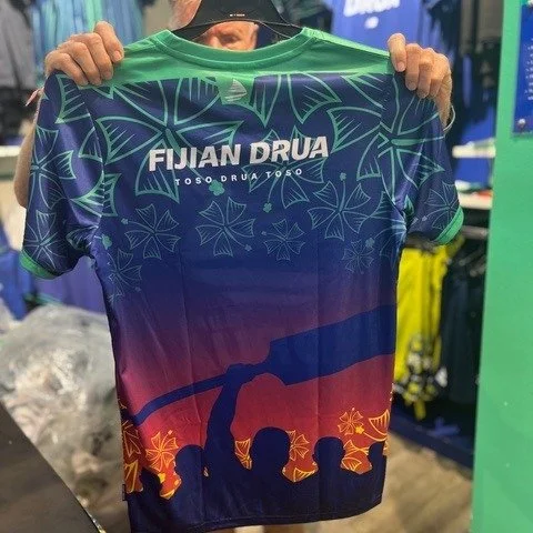 Whenever we wear our Fijian Dura shirts, people often approach us to express their admiration for Fiji and its beautiful people. They also rave about the awesome skills of Fiji's football players.