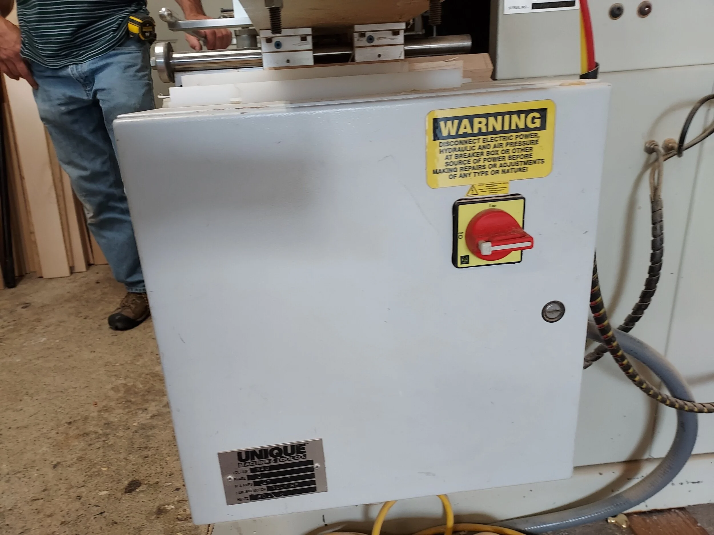 Unique 250 Raised Panel Door machine (Used) Model 250; SN 127000