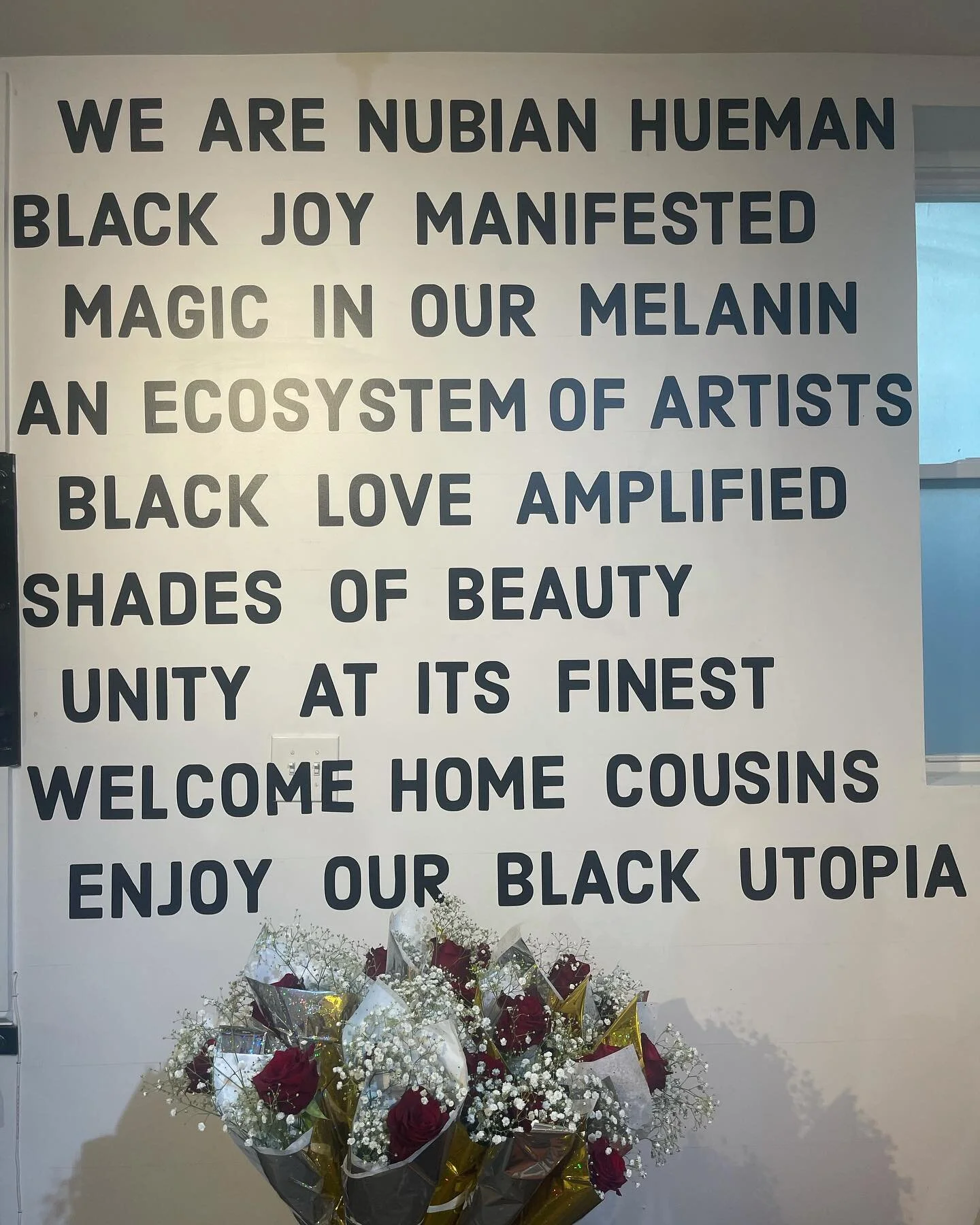 You should be at @nubianhueman_baltimore for their PopUpPoetry with @apoetnamednate. While you&rsquo;re there, pick up a rose, arranged by @rhythmxbloom..for yourself, your lover , your date, your mama, your alter...you get it!