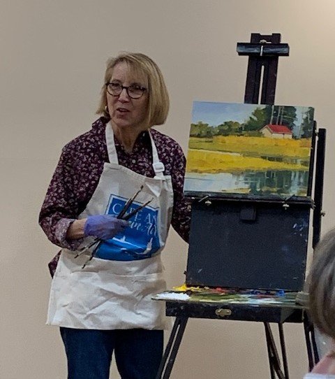 A big thank you to Janet Sutherland for an interesting and informative oil painting demo yesterday at Buttonwoods Museum ! And thanks to everyone who attended.

Mark your calendar for our next artist demonstration on June 23 with KT Morse.