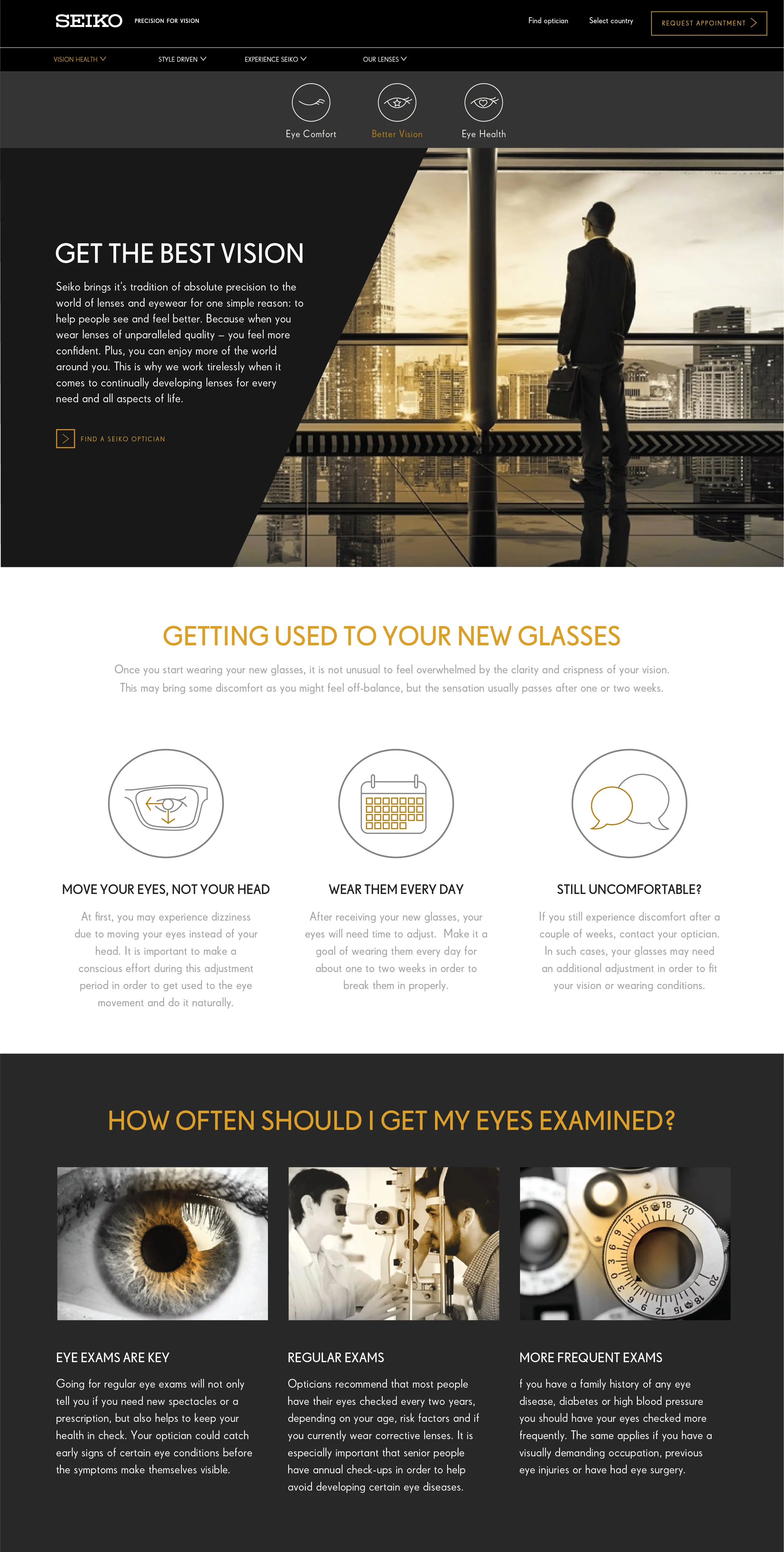 Website section page