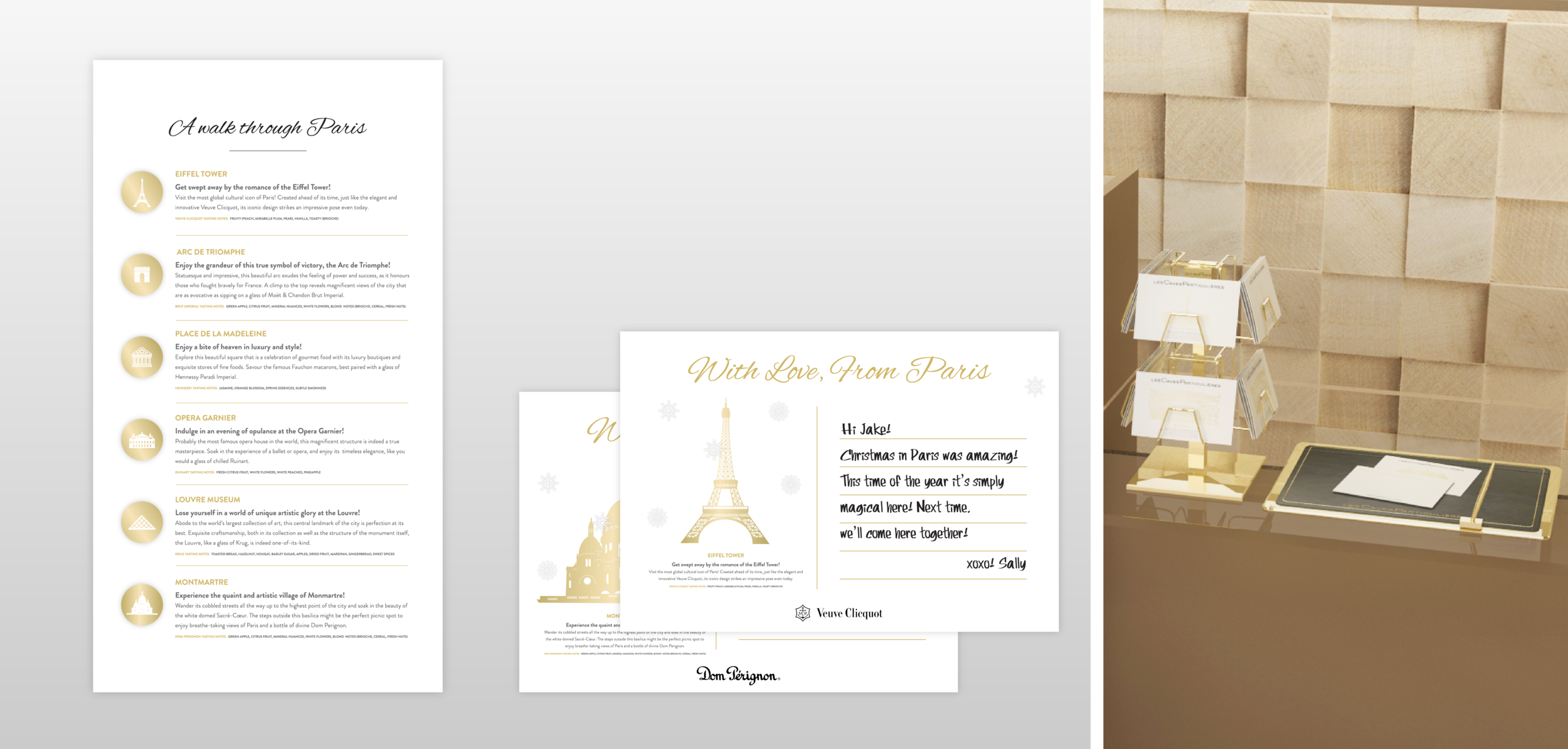 To create a complete experience, guests could pick a postcard of their choice and send it to their loved ones across the world