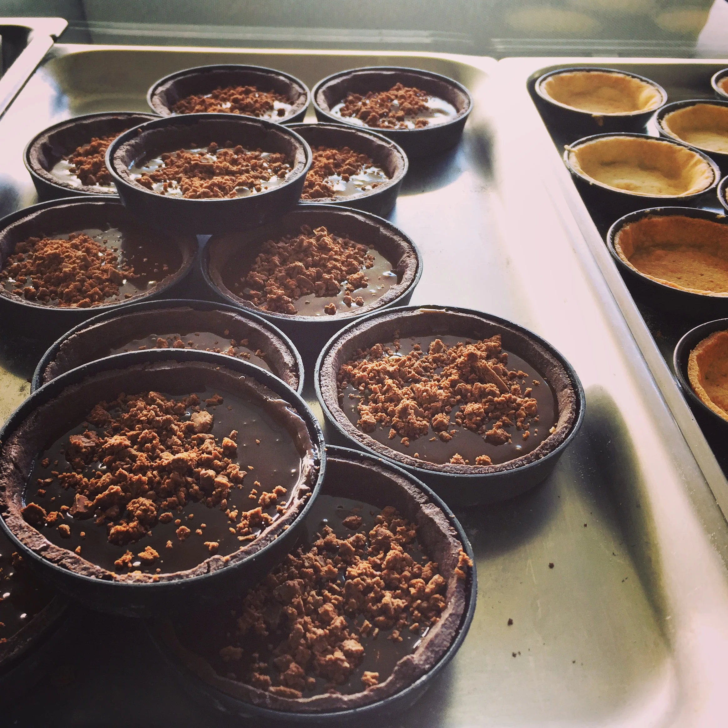 Salted Caramel and dark chocolate tarts