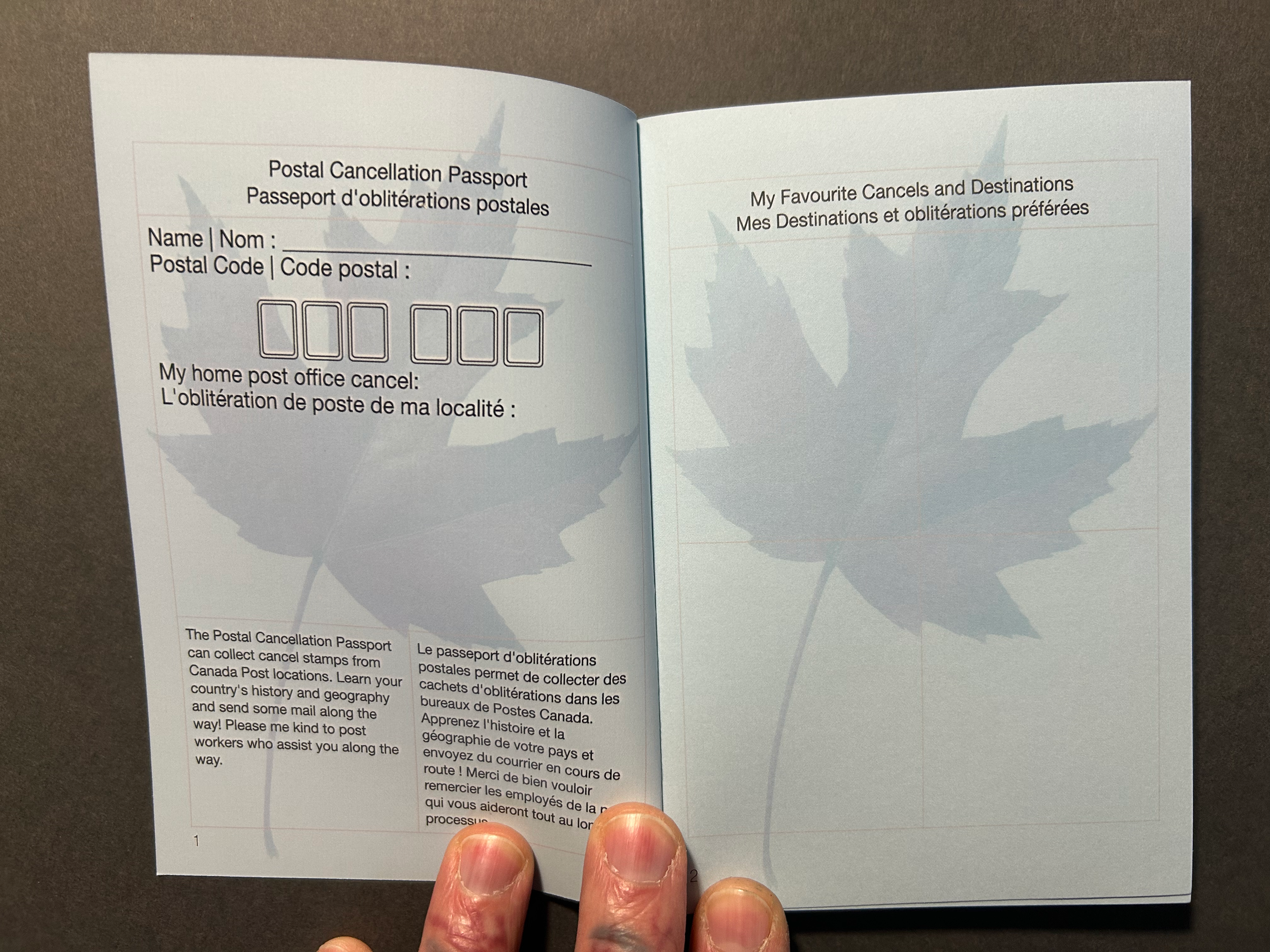 each book includes a title page to document your ownership and your home post office