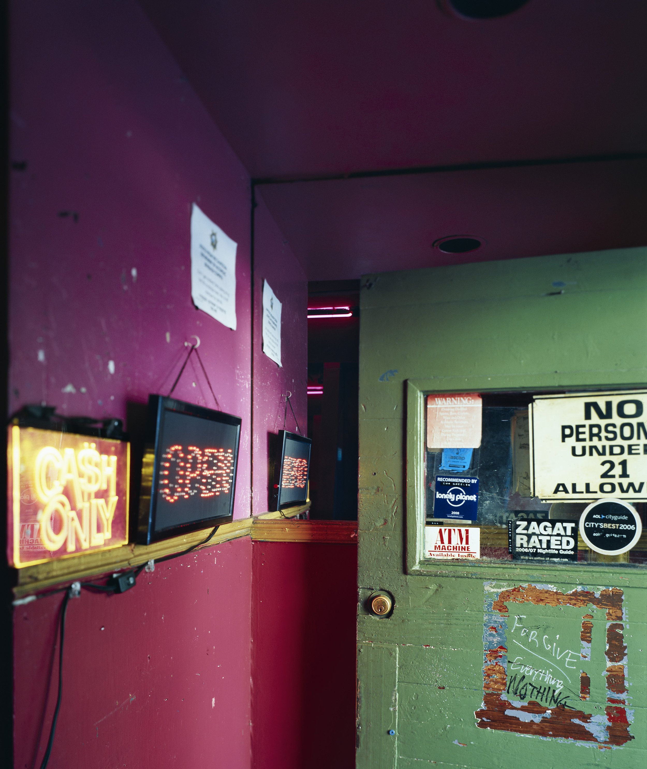 FORGIVE EVERYTHING NOTHING (Aunt Charlie's Lounge), San Francisco, CA, 1987 - Present |                                                                   2025, Archival pigment print