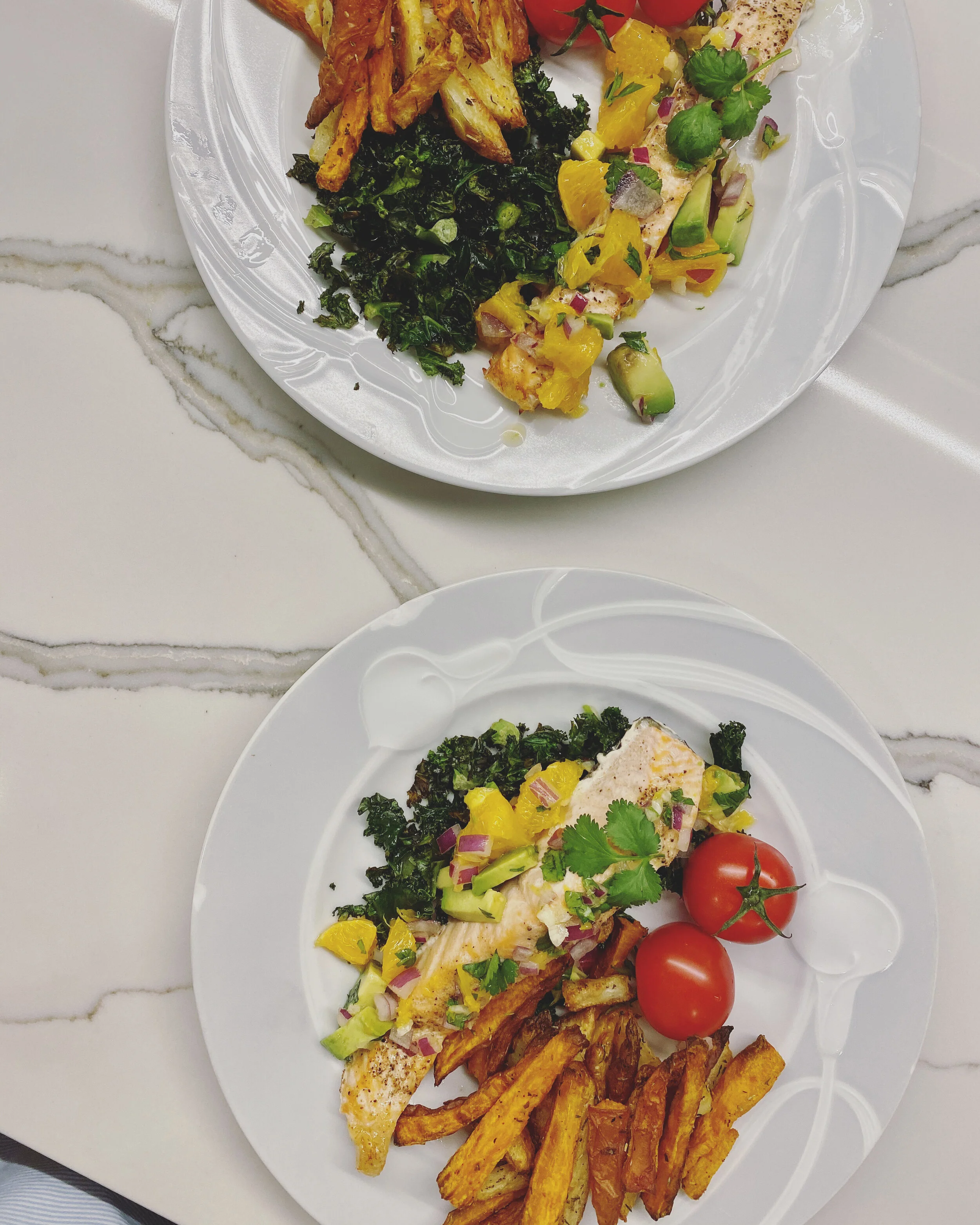 Salmon with Mango and Avocado Salsa