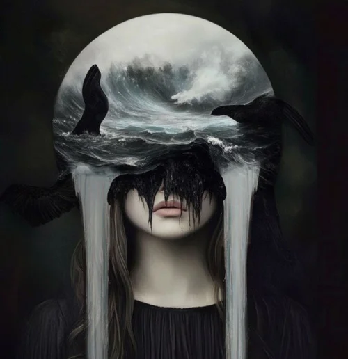 Surreal portrait by Lisa Borschel