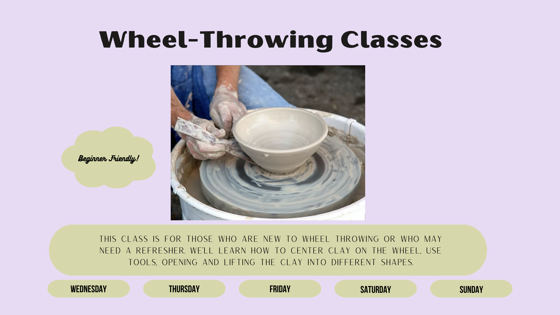 Wheel-throwing pottery classes at Gasper Arts Center.png
