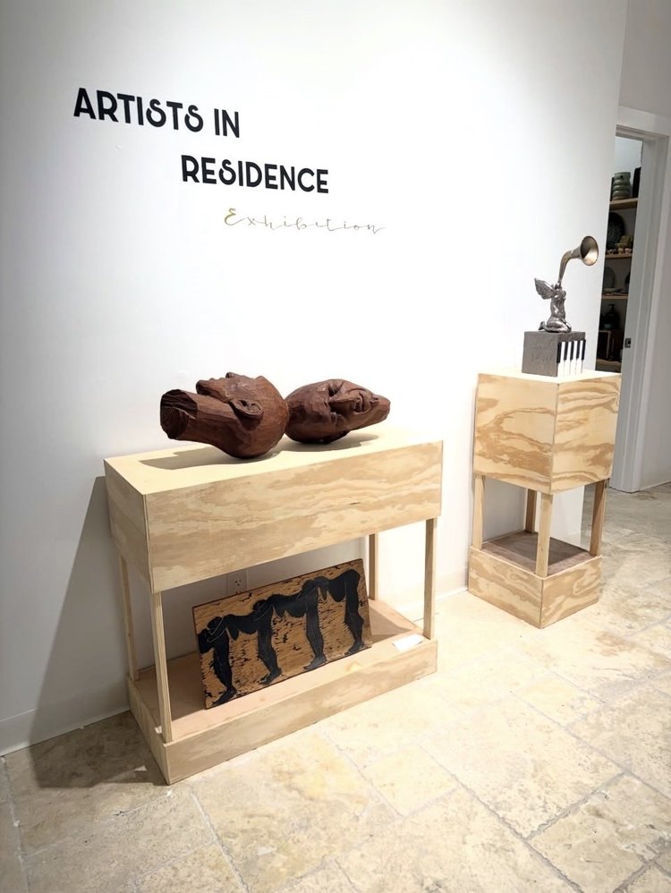The Artists in Residence display in the Gasper Arts gallery