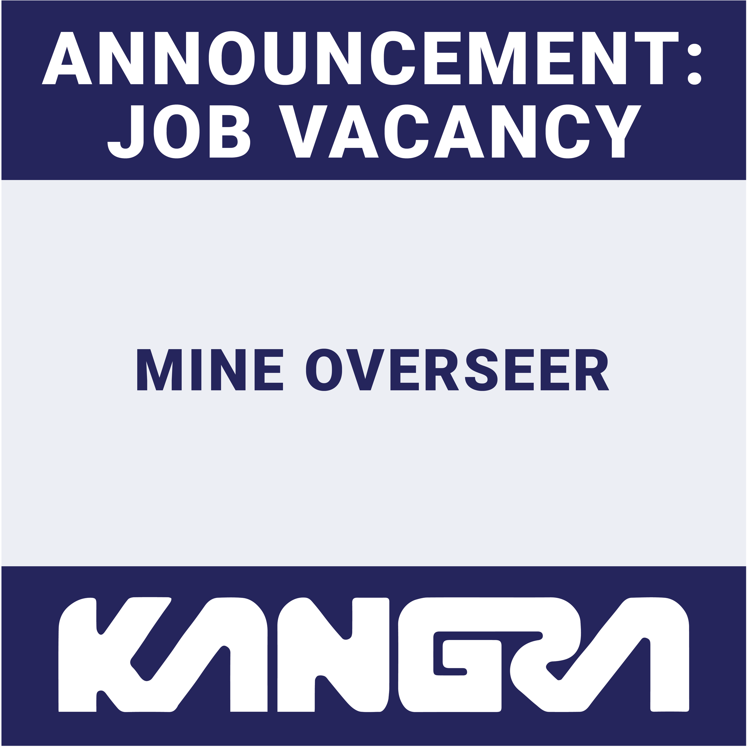 Job Post: Mine Overseer