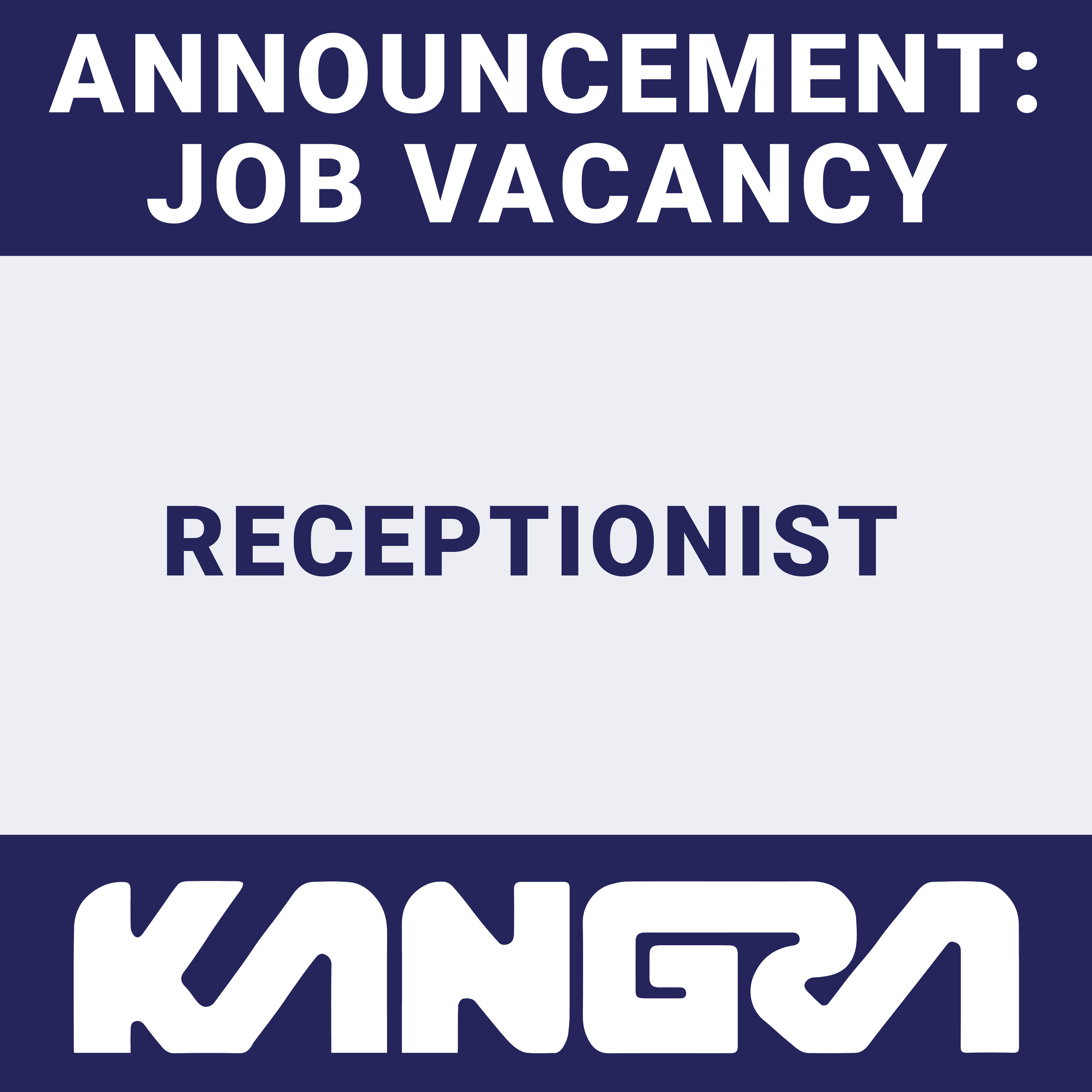 Job Post: Receptionist