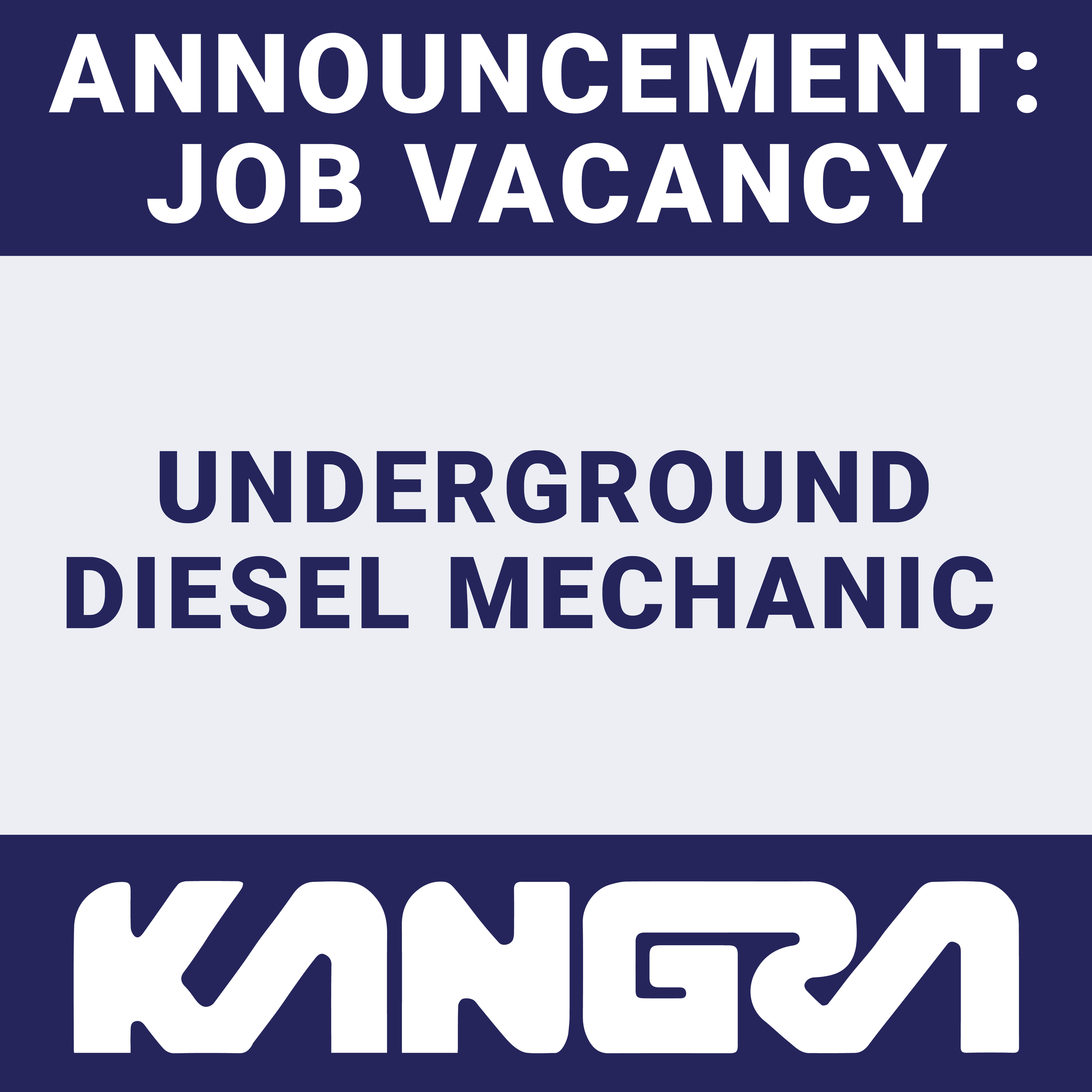 Job Post: Underground Diesel Mechanic