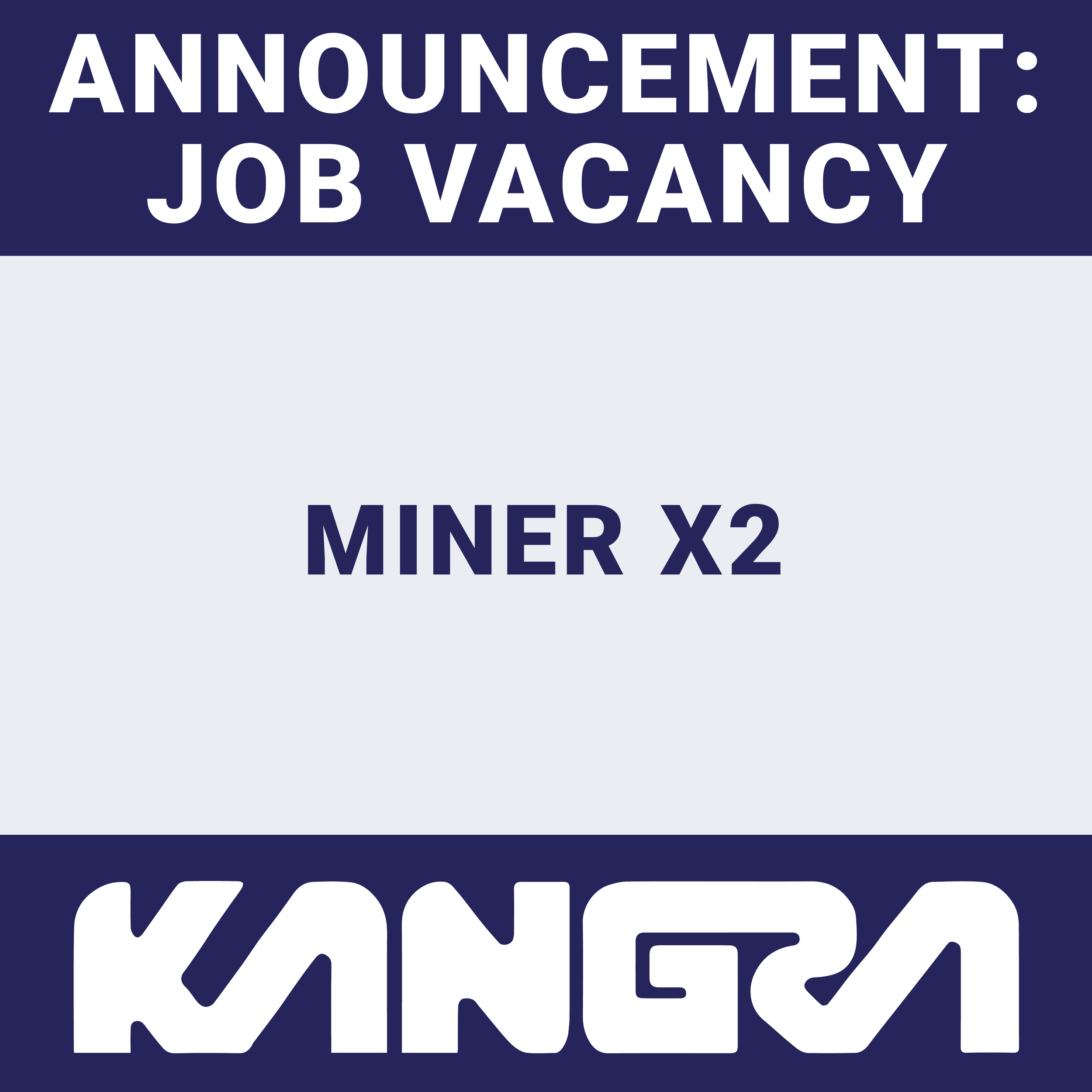 Job Post: 2X Miner
