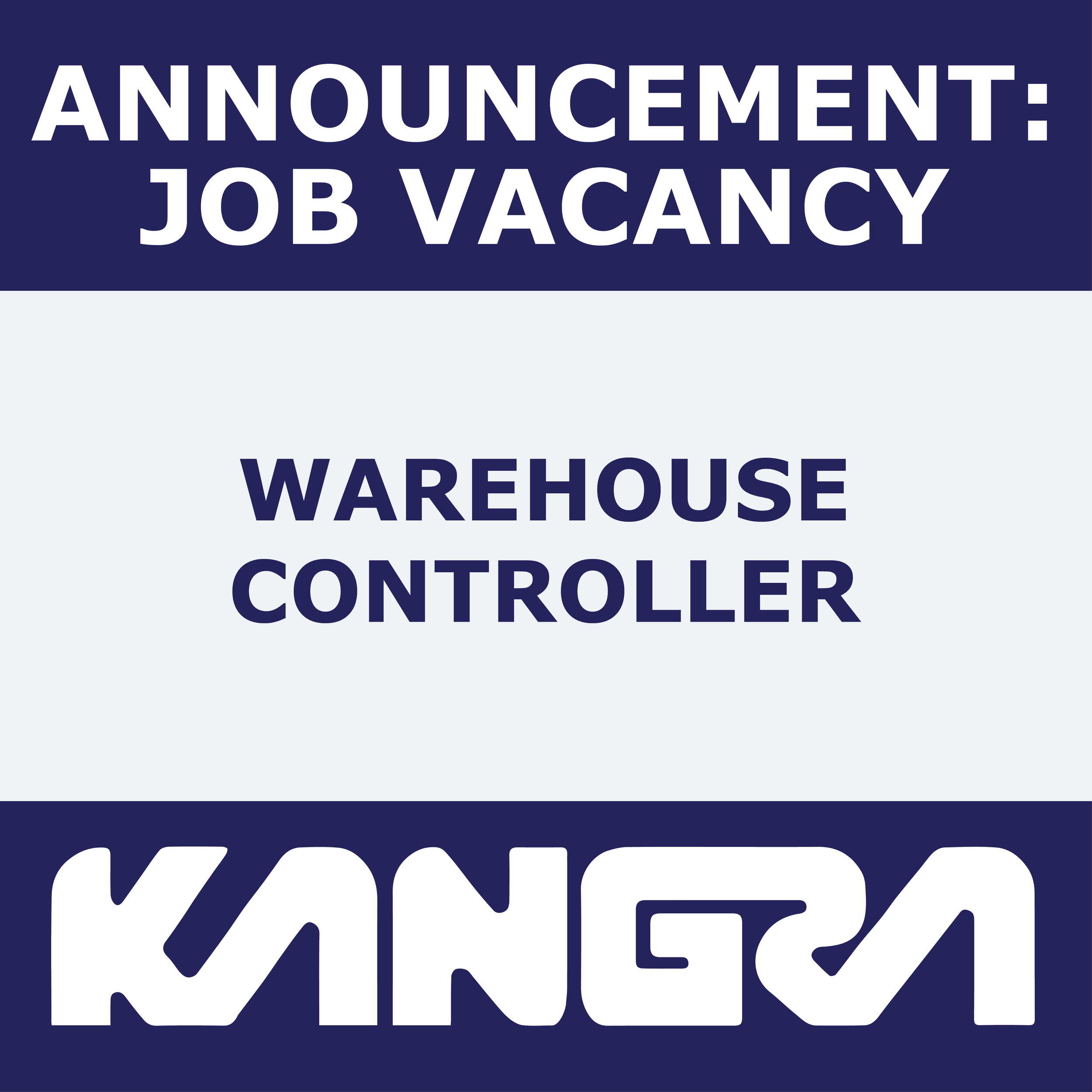 Job Post: Warehouse Controller 