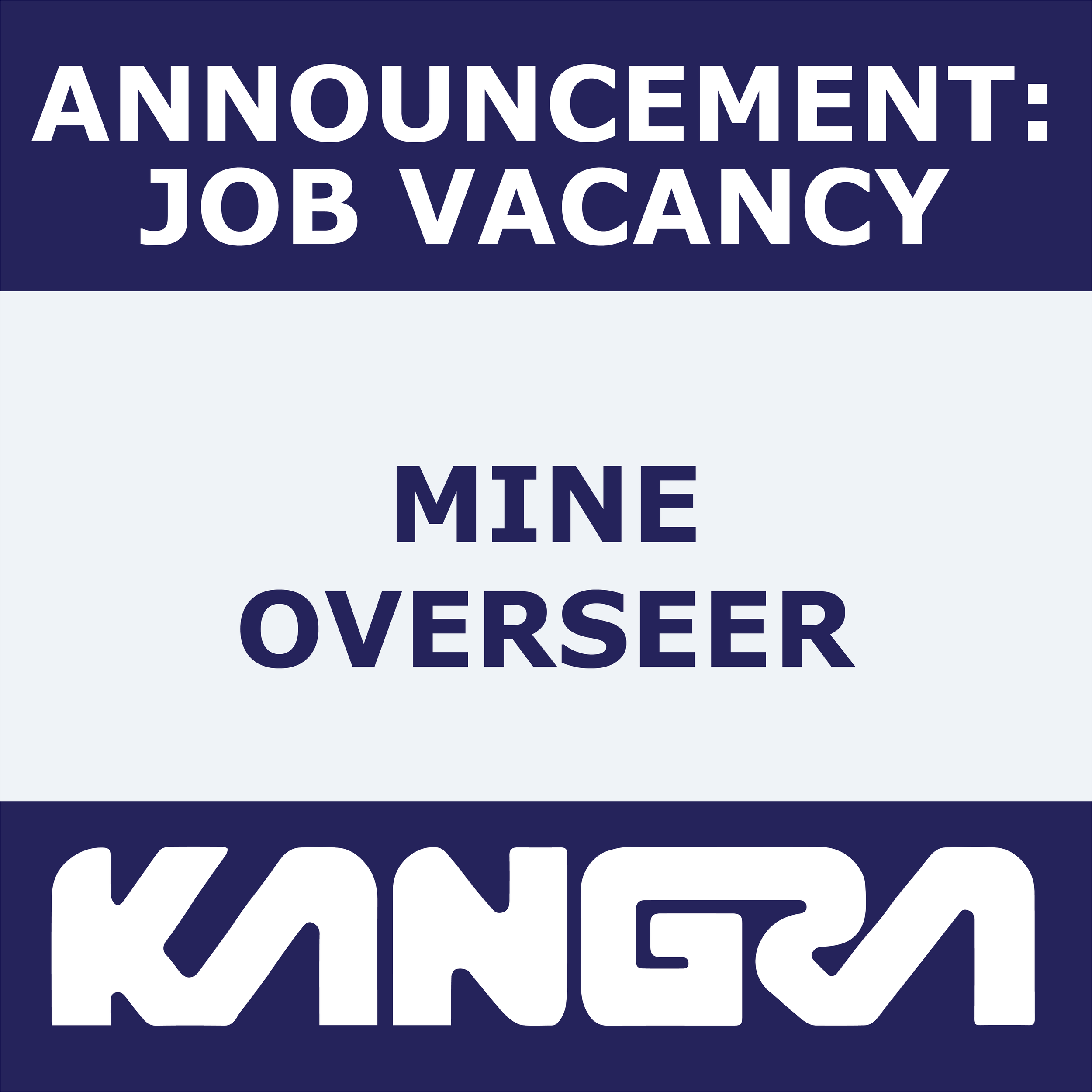 Job Post: Mine Overseer  