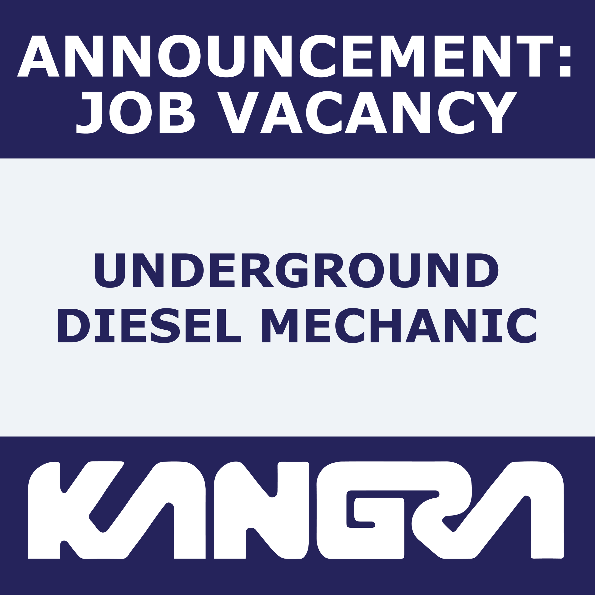 Job Post:  Underground Diesel Mechanic