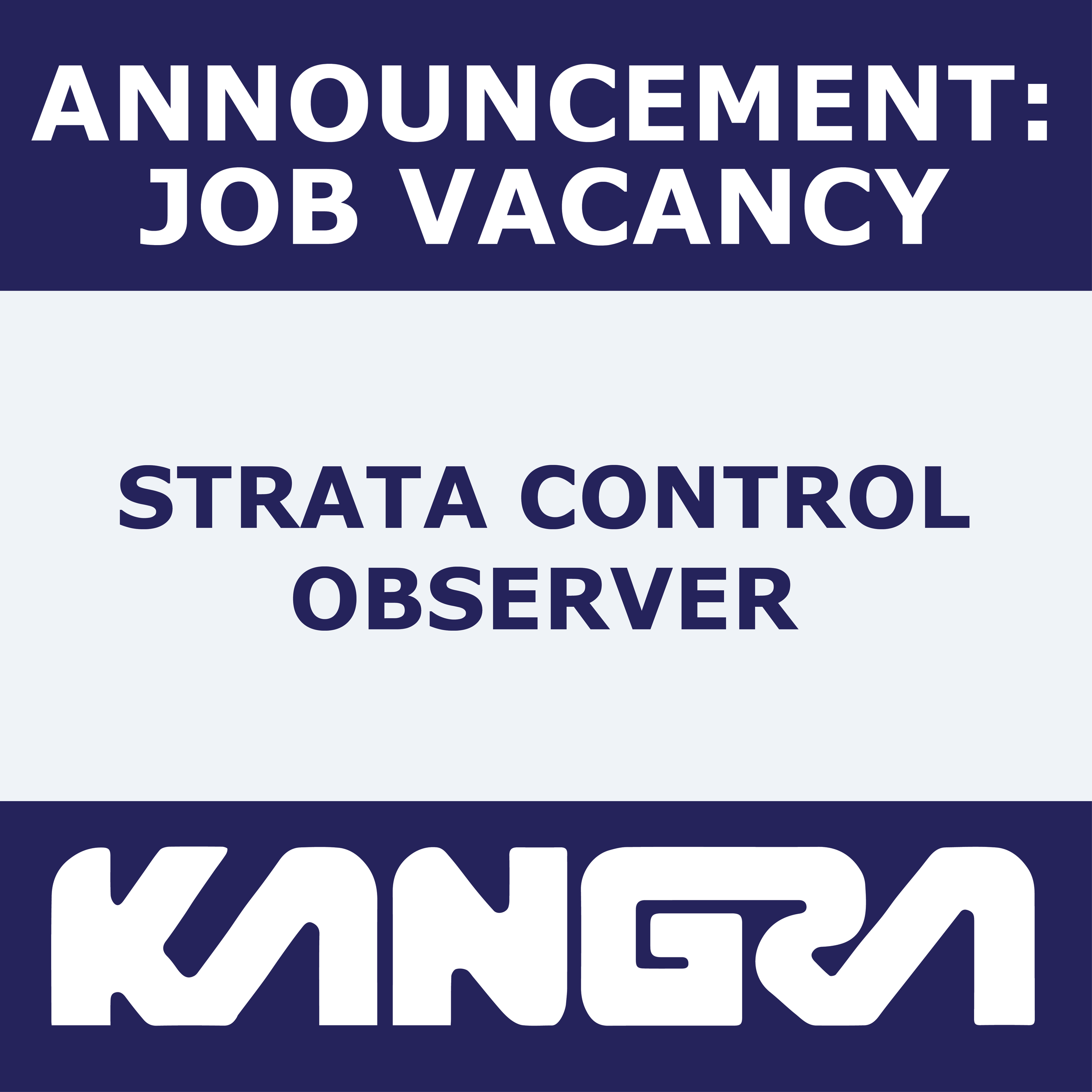 Job Post: Strata Control Observer