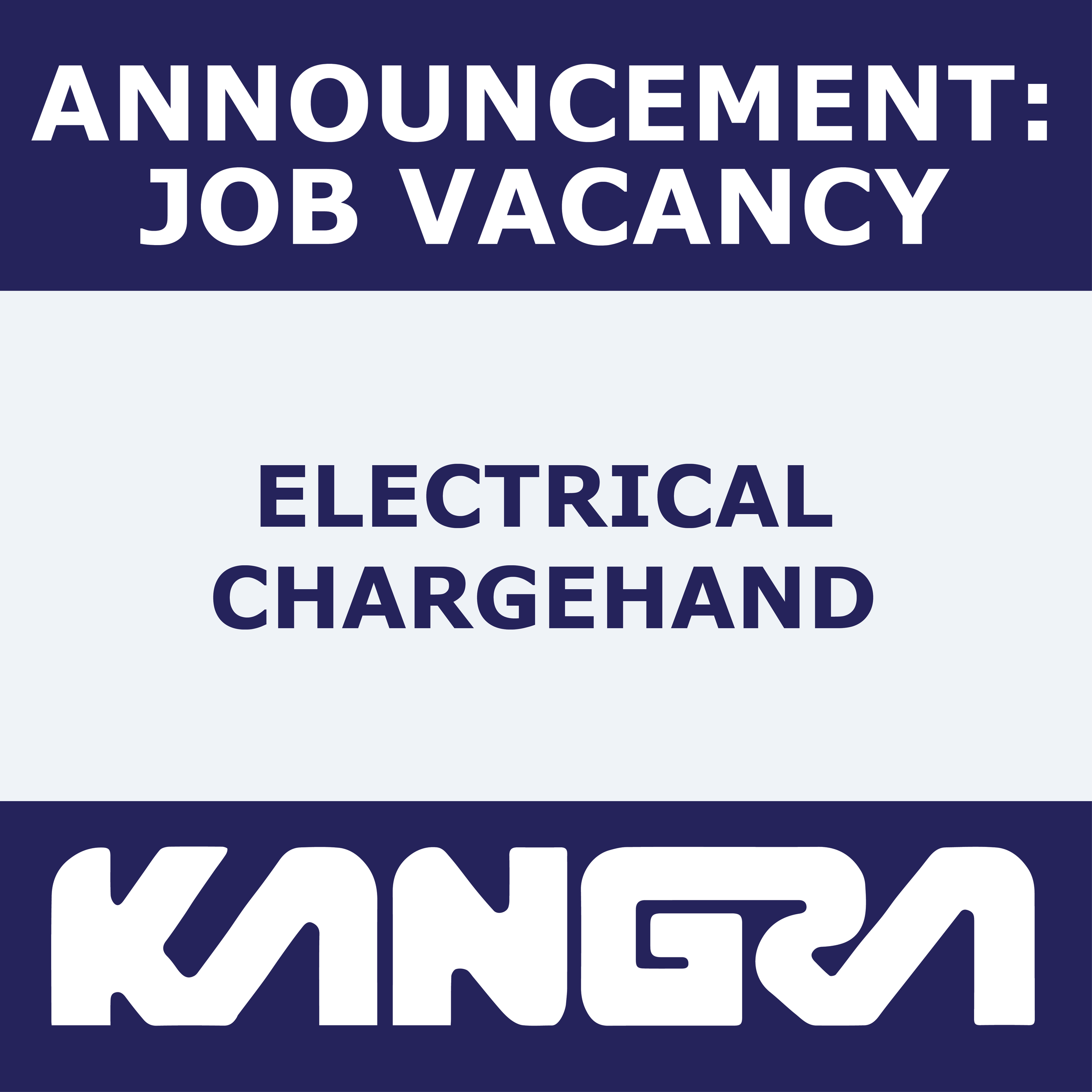 Job Post: Electrician Chargehand 
