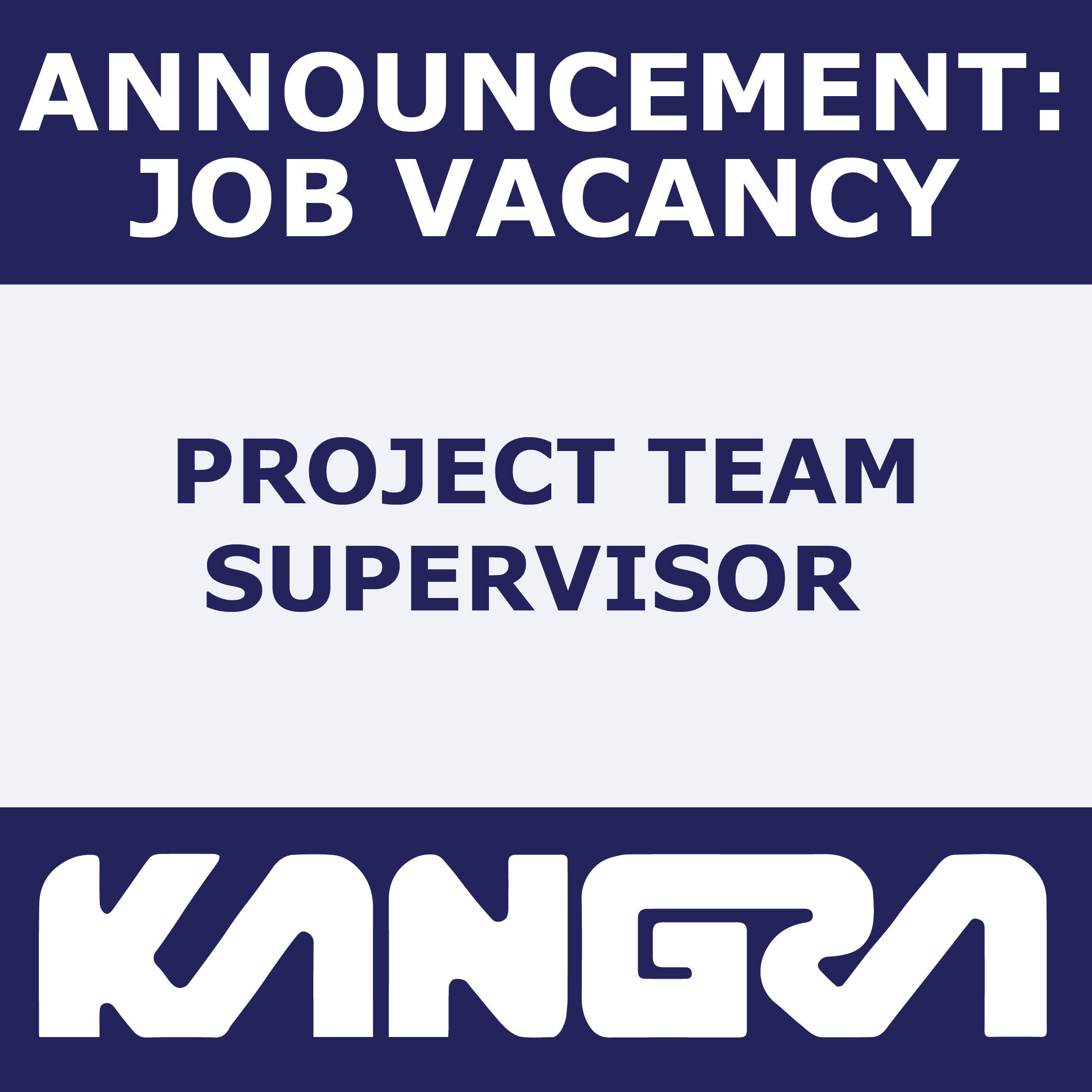 Job Post: Project Team Supervisor 