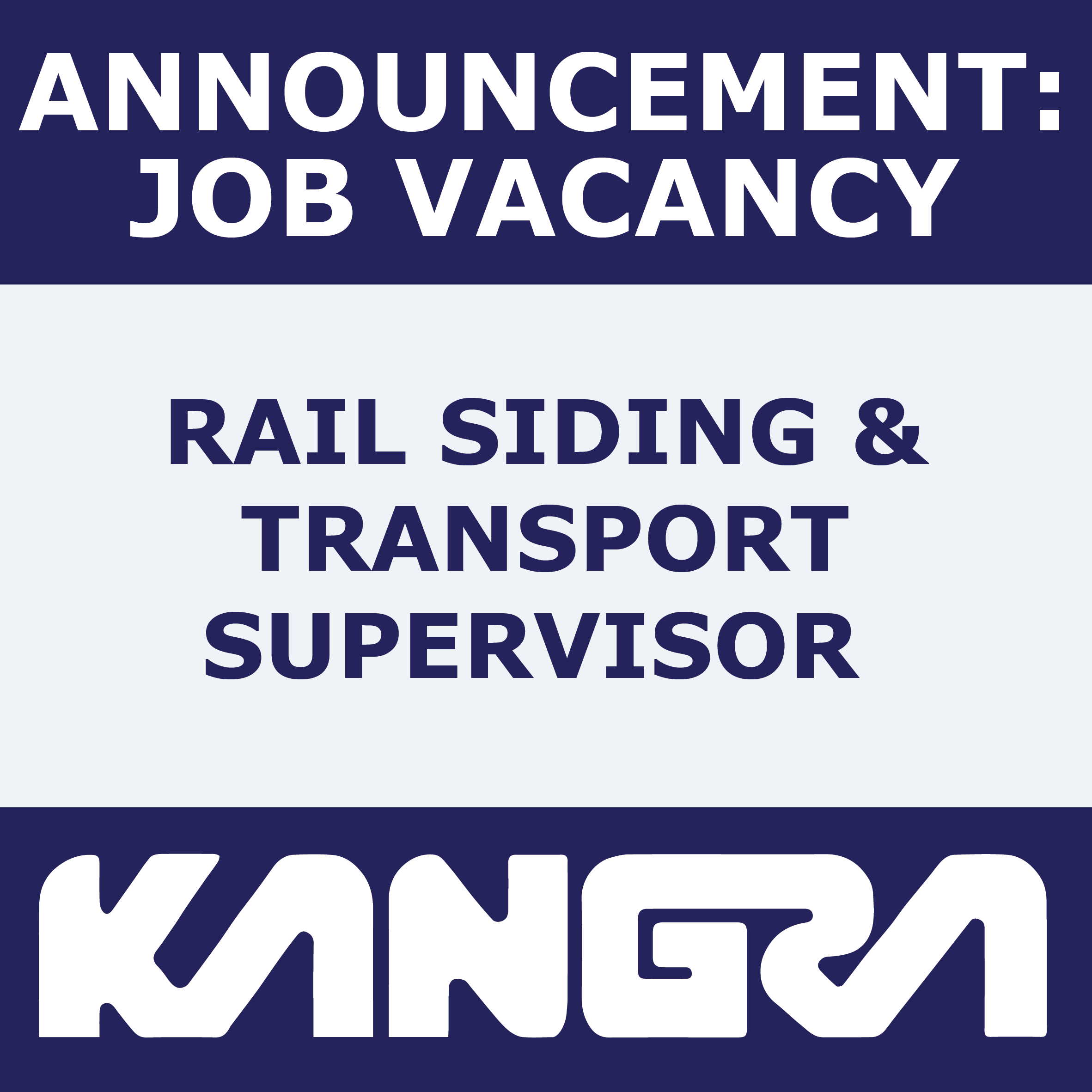 Job Post: Rail Siding &amp; Transport Supervisor