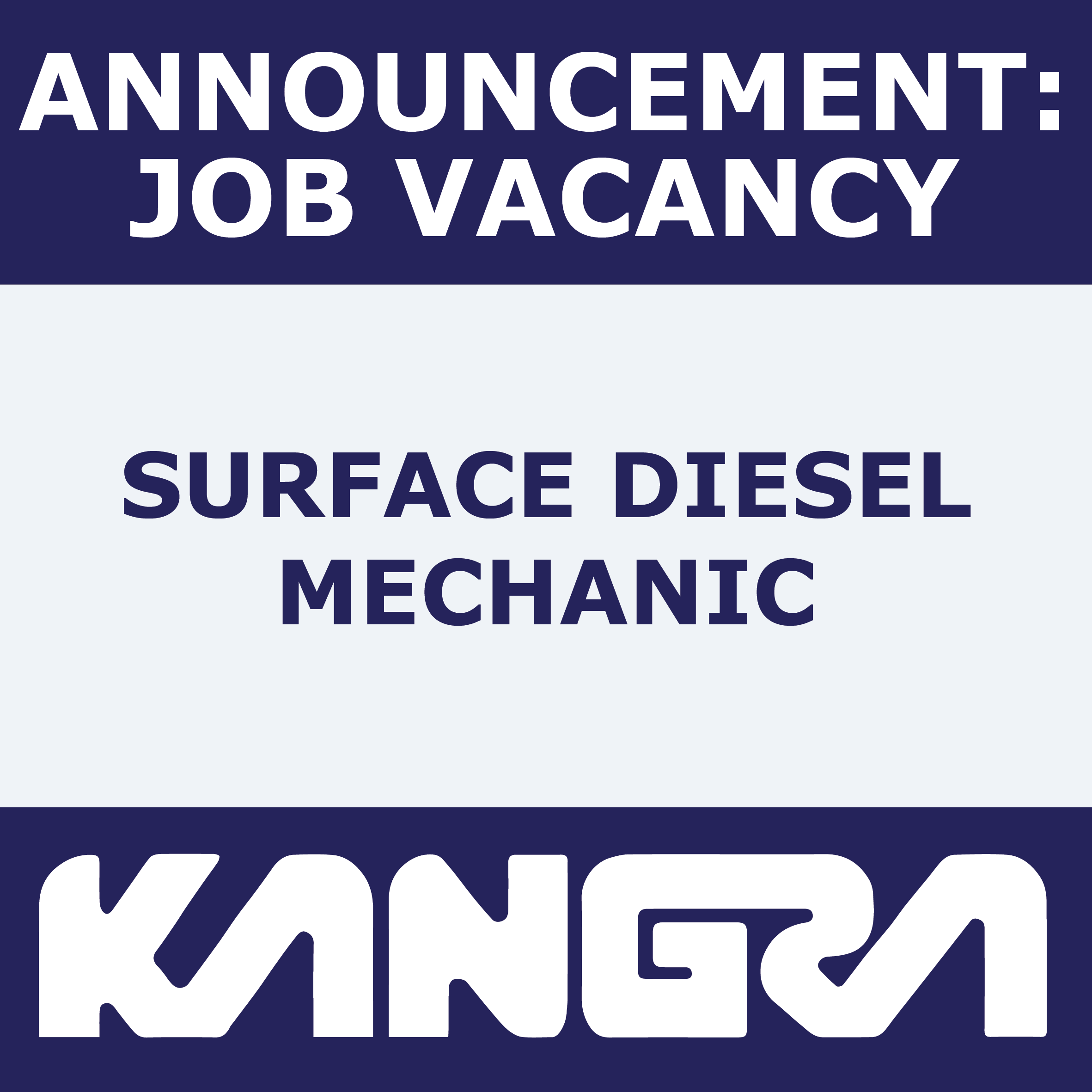 Job Post: Surface Diesel Mechanic