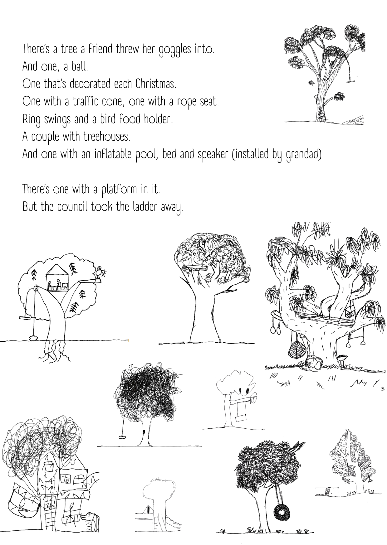 Forest of Important Trees take away card at Bunbury Regional Art Gallery