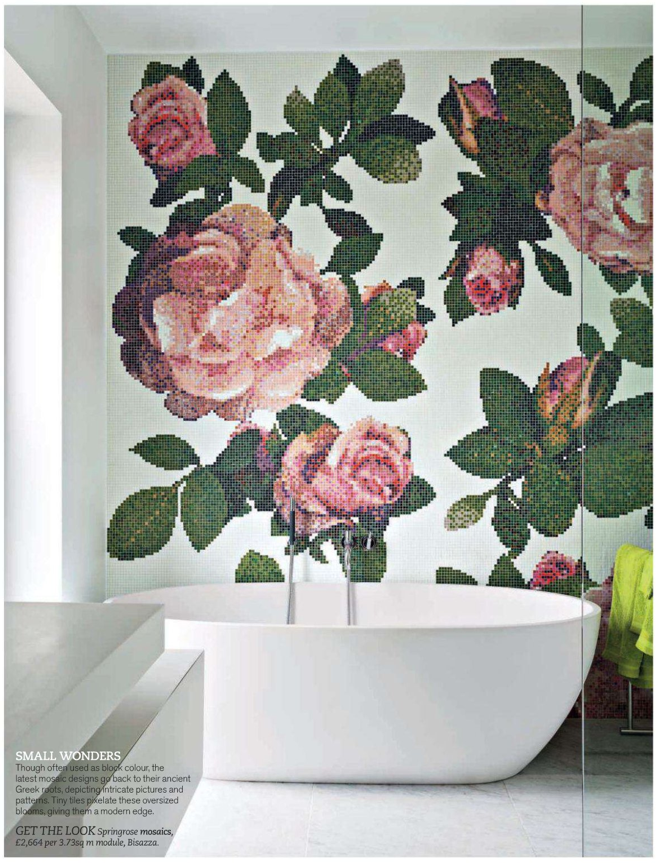 Mosaico | decoro Springrose Bianco design by Carlo Dal Bianco | fonte Pinterest