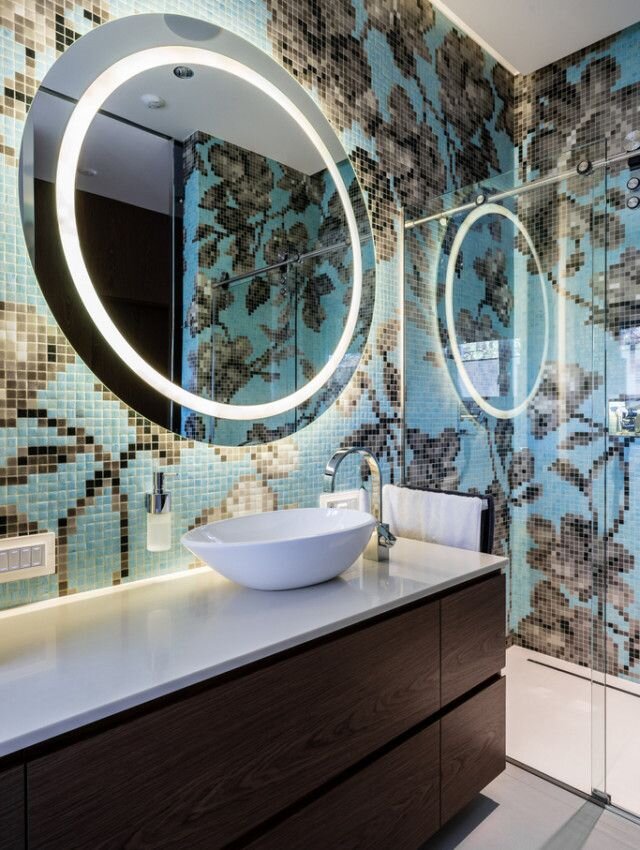 Mosaico | decoro Hanami Azzurro design by Carlo Dal Bianco | fonte Pinterest